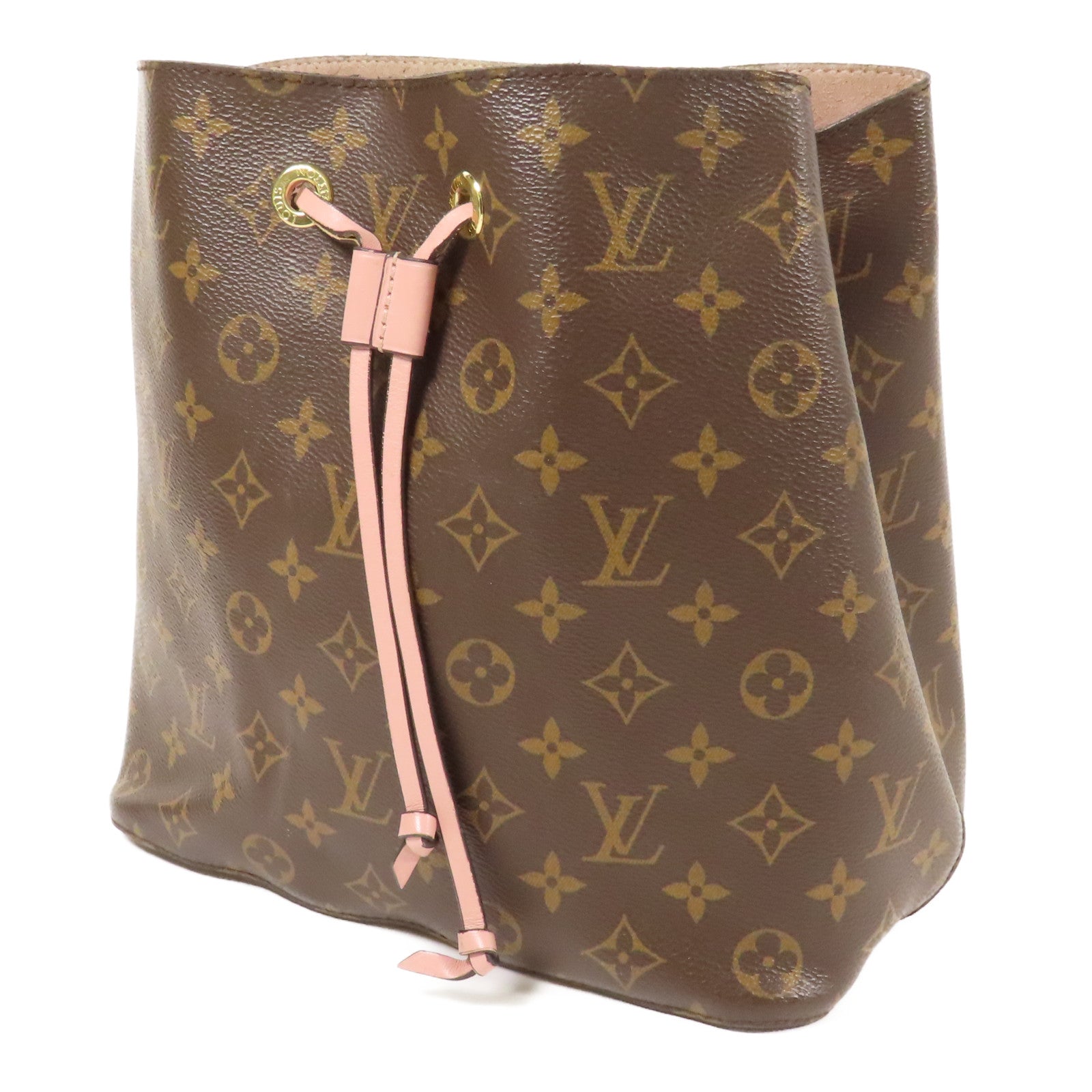 LOUIS VUITTON LV GHW Neo Noe 2way Shoulder Bag M44022 Monogram Brown Pink