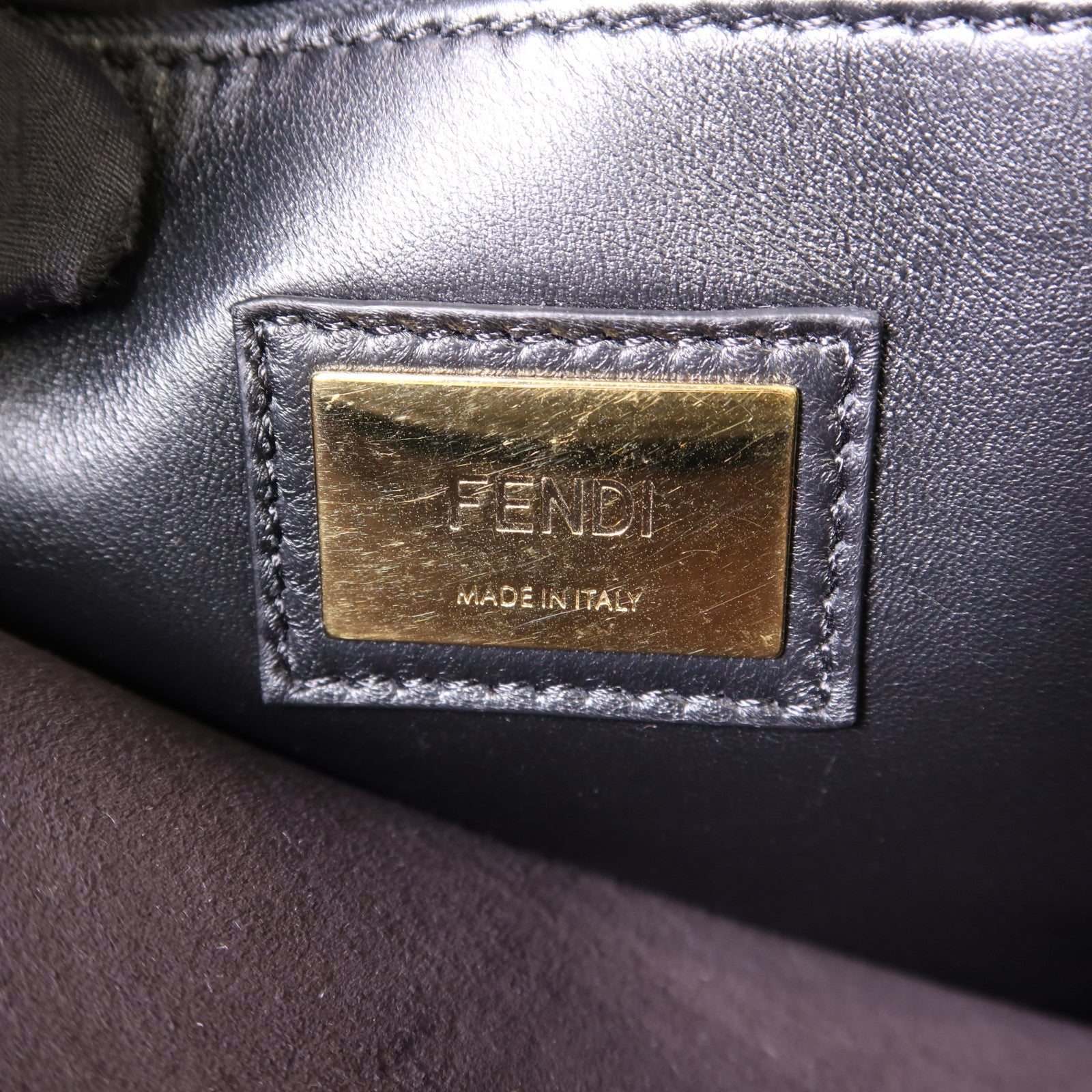 FENDI 牛皮皮革Peekaboo金扣手挽肩背兩用袋