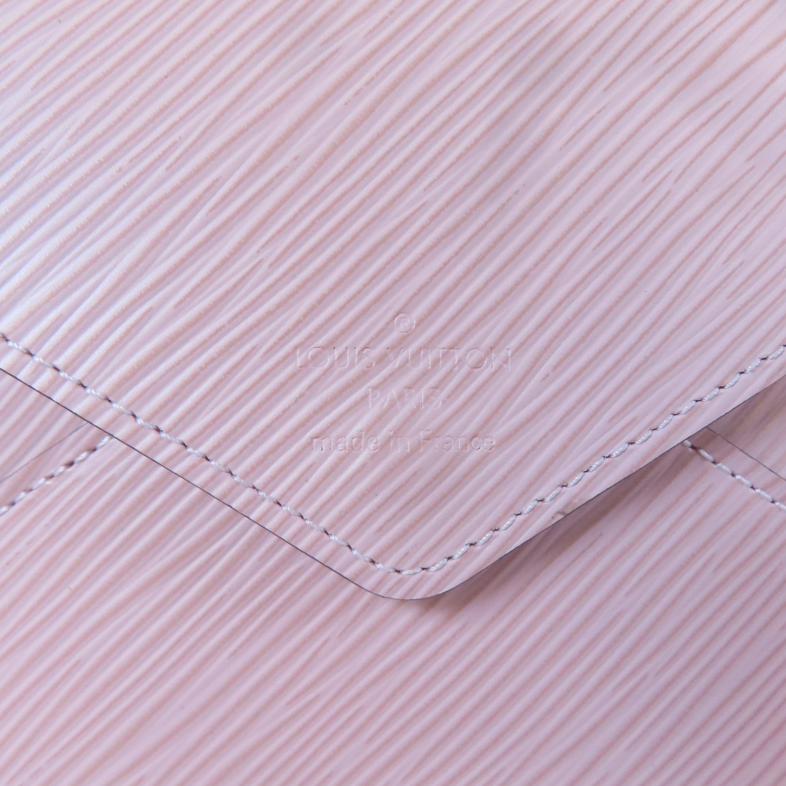 LOUIS VUITTON Epi Pochette Kirigami銀扣小袋粉紅色/紅色/深紅色