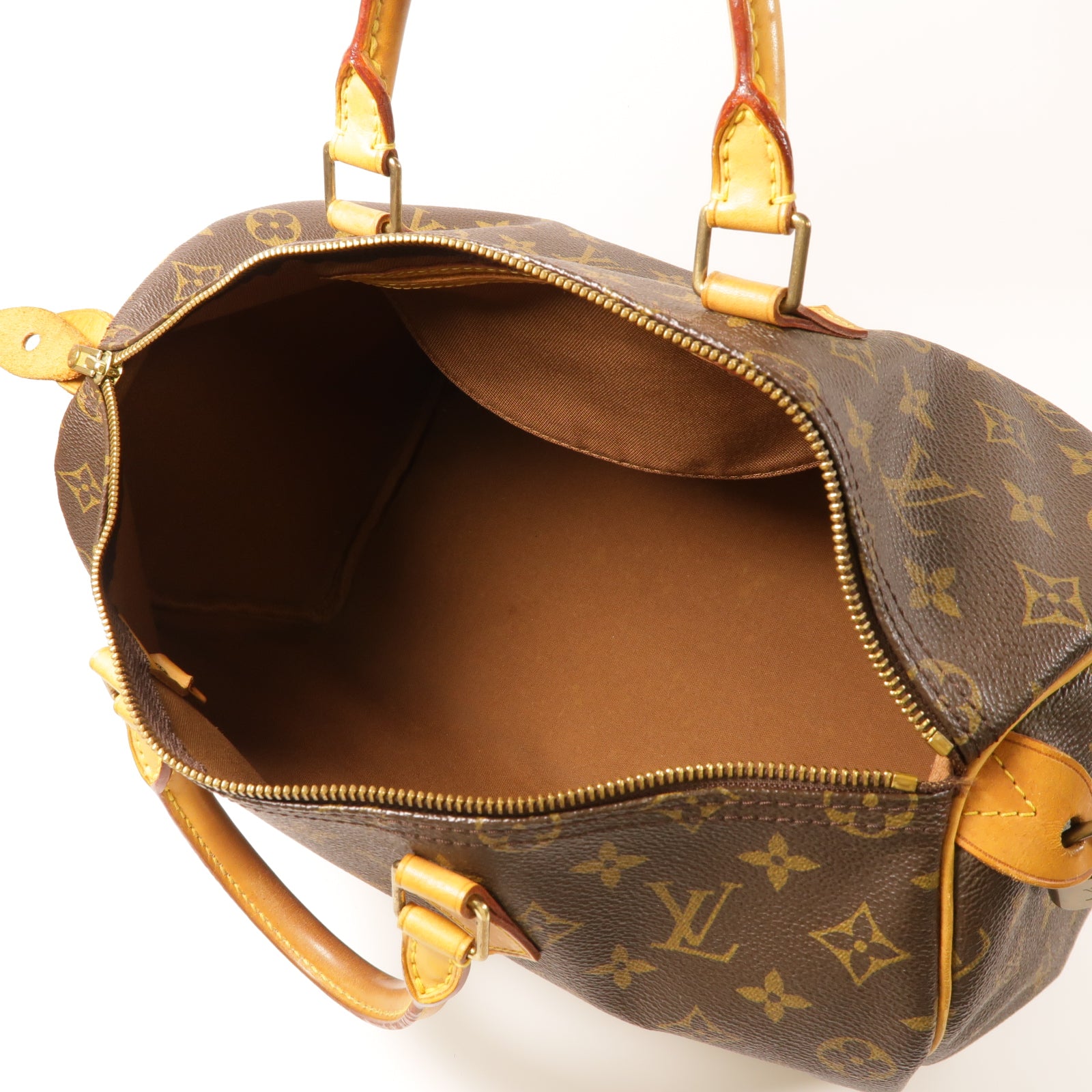 LOUIS VUITTON **【激減優惠】Monogram Speedy 35金扣手挽袋啡色
