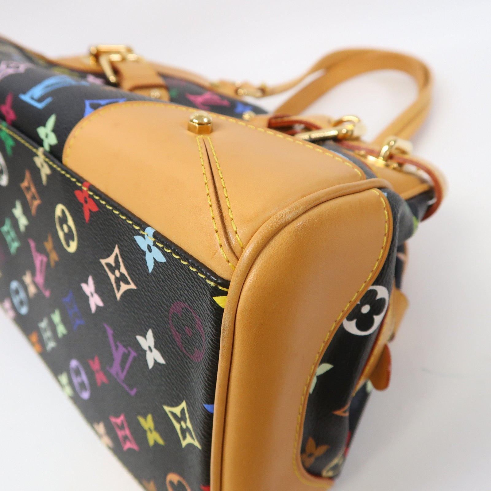 LOUIS VUITTON 【激減優惠】Monogram Multicolor Claudia金扣手挽袋黑色