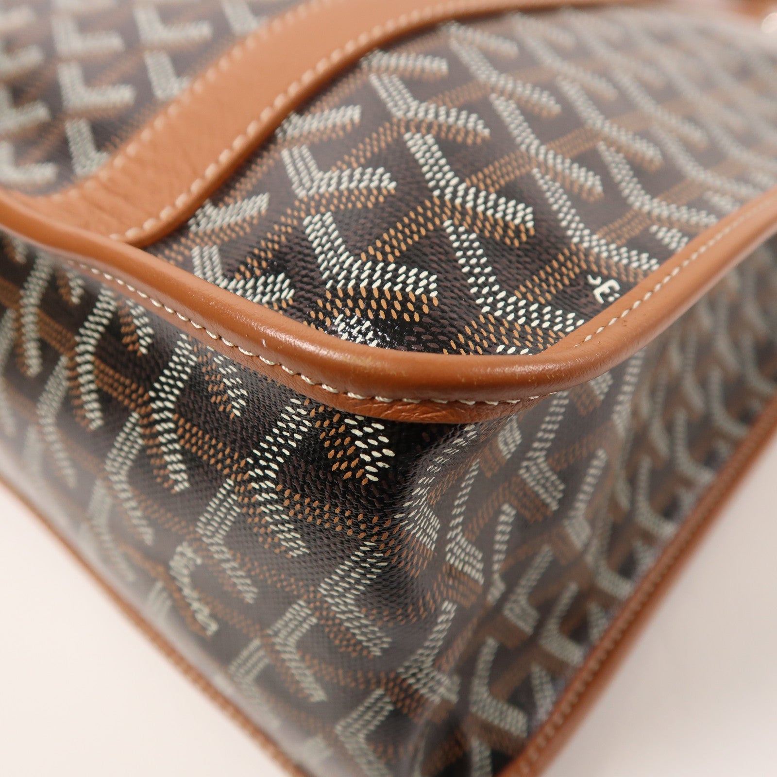 GOYARD 【激減優惠】塗層帆布/皮革Bourgogne銀扣肩背袋/手挽袋