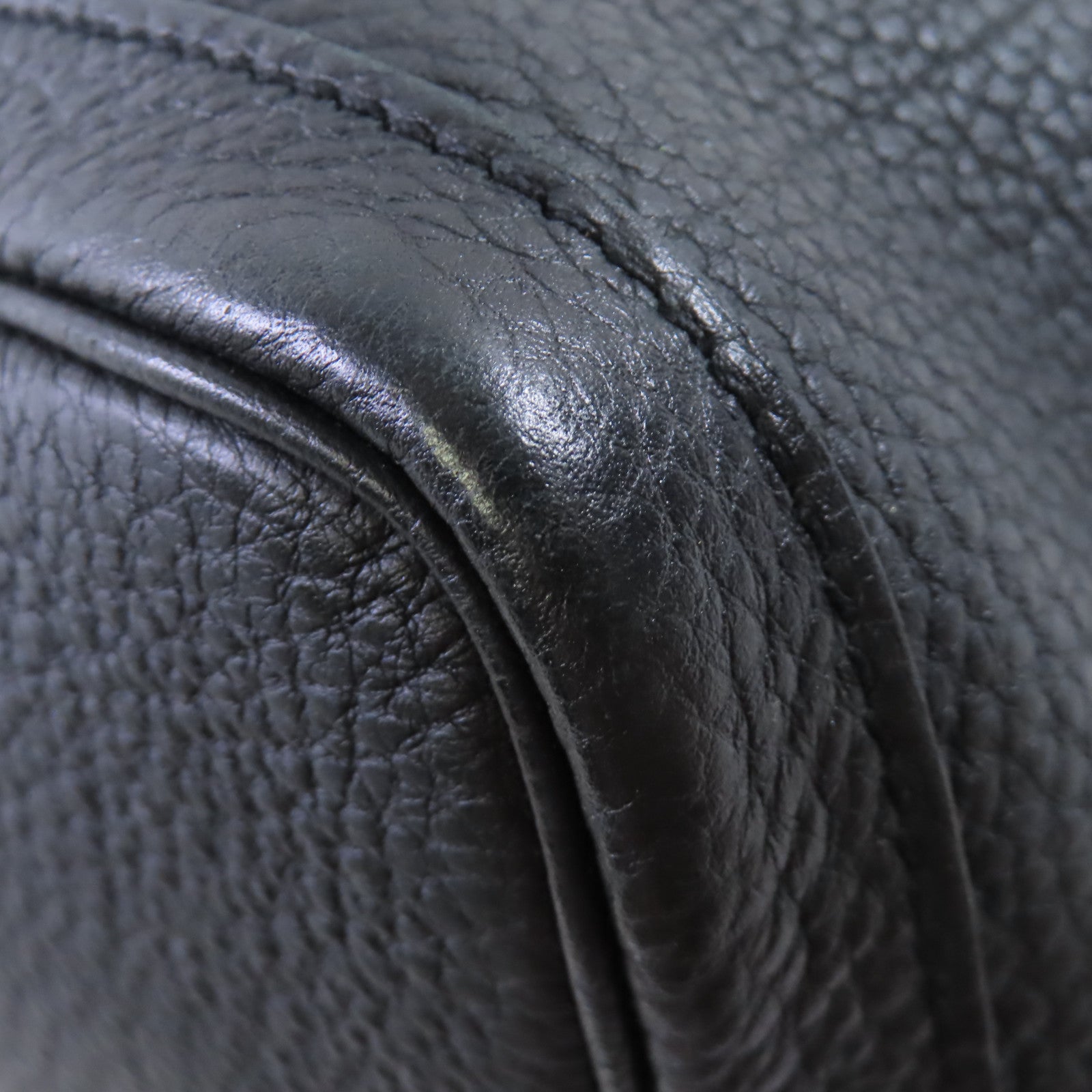 HERMES Negonda皮革Garden Party PM Tote Bag銀扣手挽袋89 Noir/黑色