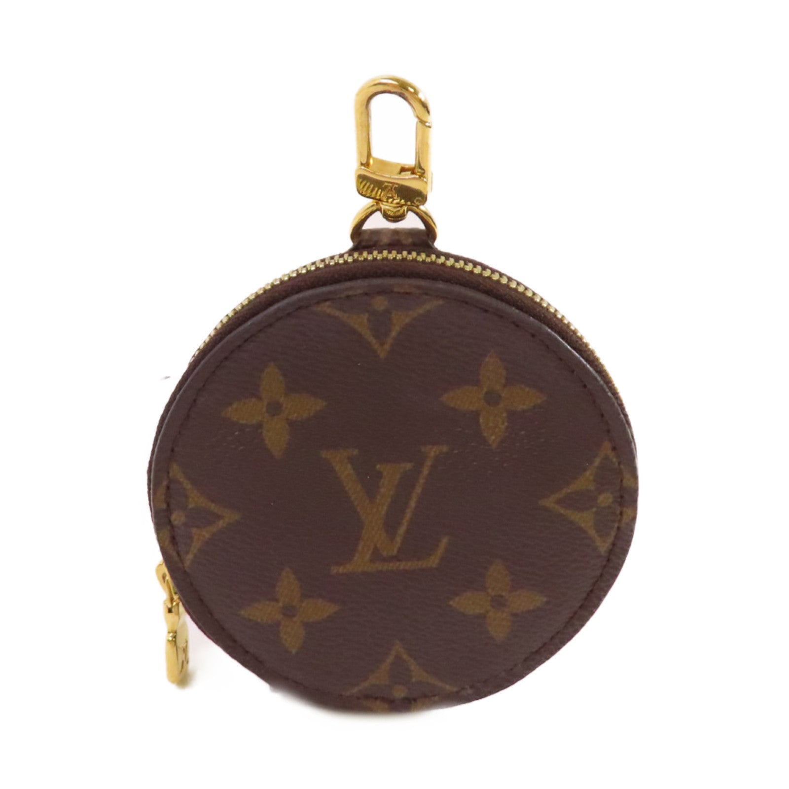 LOUIS VUITTON Monogram Coin Case金扣零錢包啡色