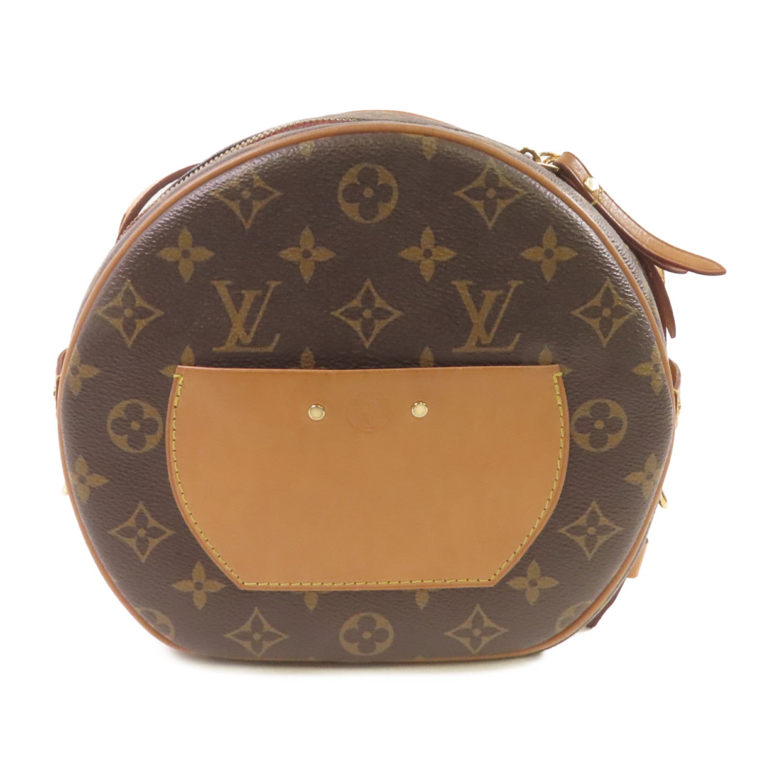 LOUIS VUITTON Monogram Boite Chapeau Souple MM Shoulder Bag金扣肩背袋啡色