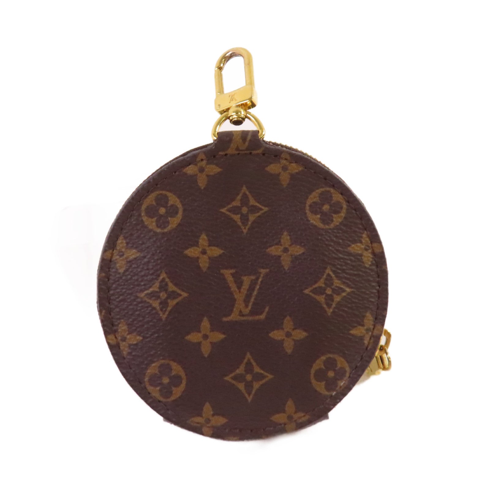 LOUIS VUITTON Monogram Coin Case金扣零錢包啡色