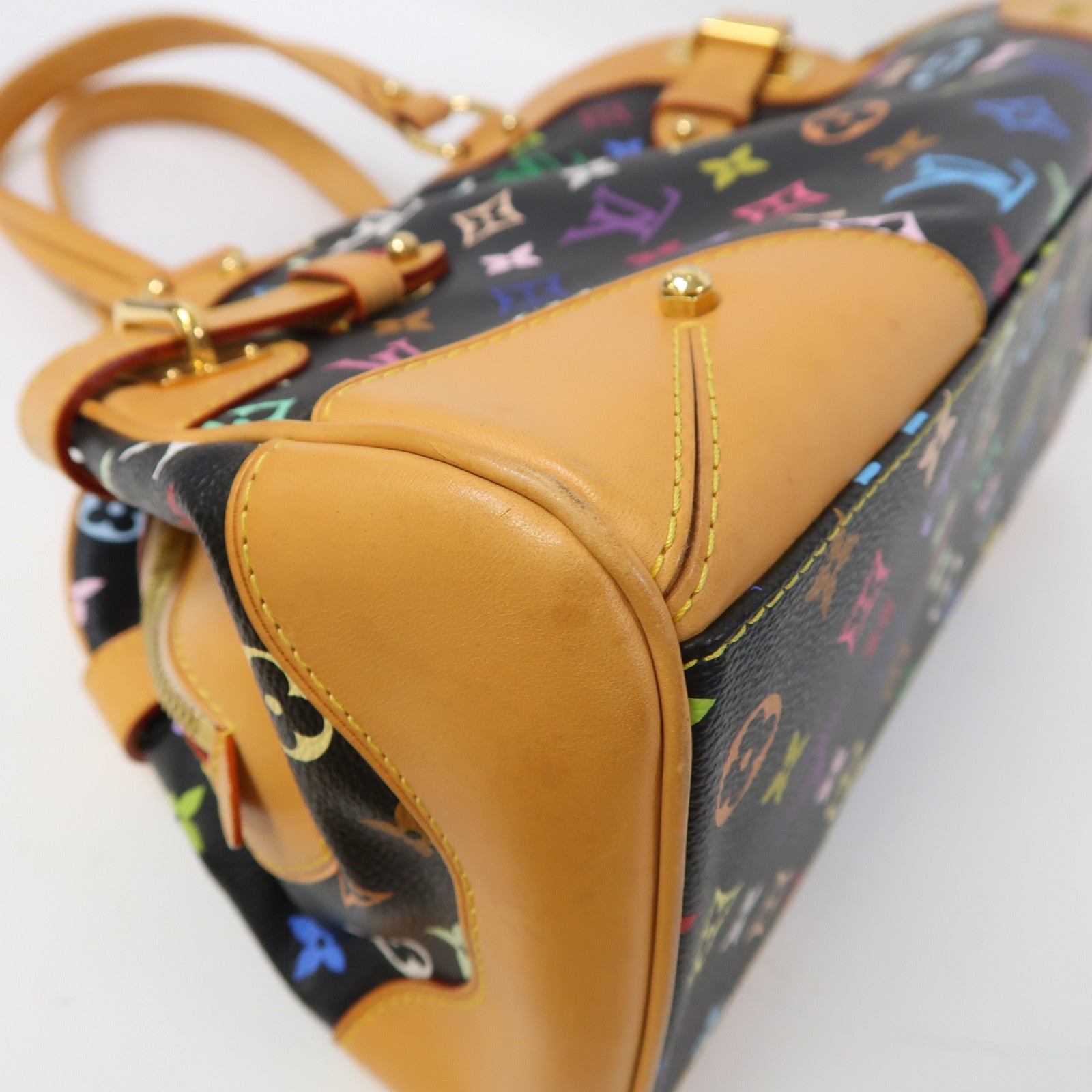 LOUIS VUITTON 【激減優惠】Monogram Multicolor Claudia金扣手挽袋黑色