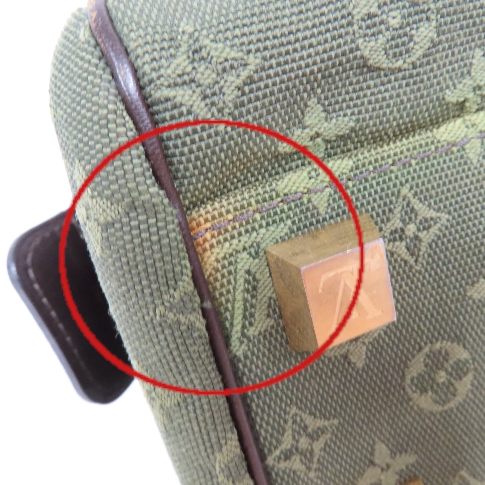 LOUIS VUITTON 【激減優惠】Monogram Mini Josephine PM Handbag金扣手挽袋軍綠色/啡色