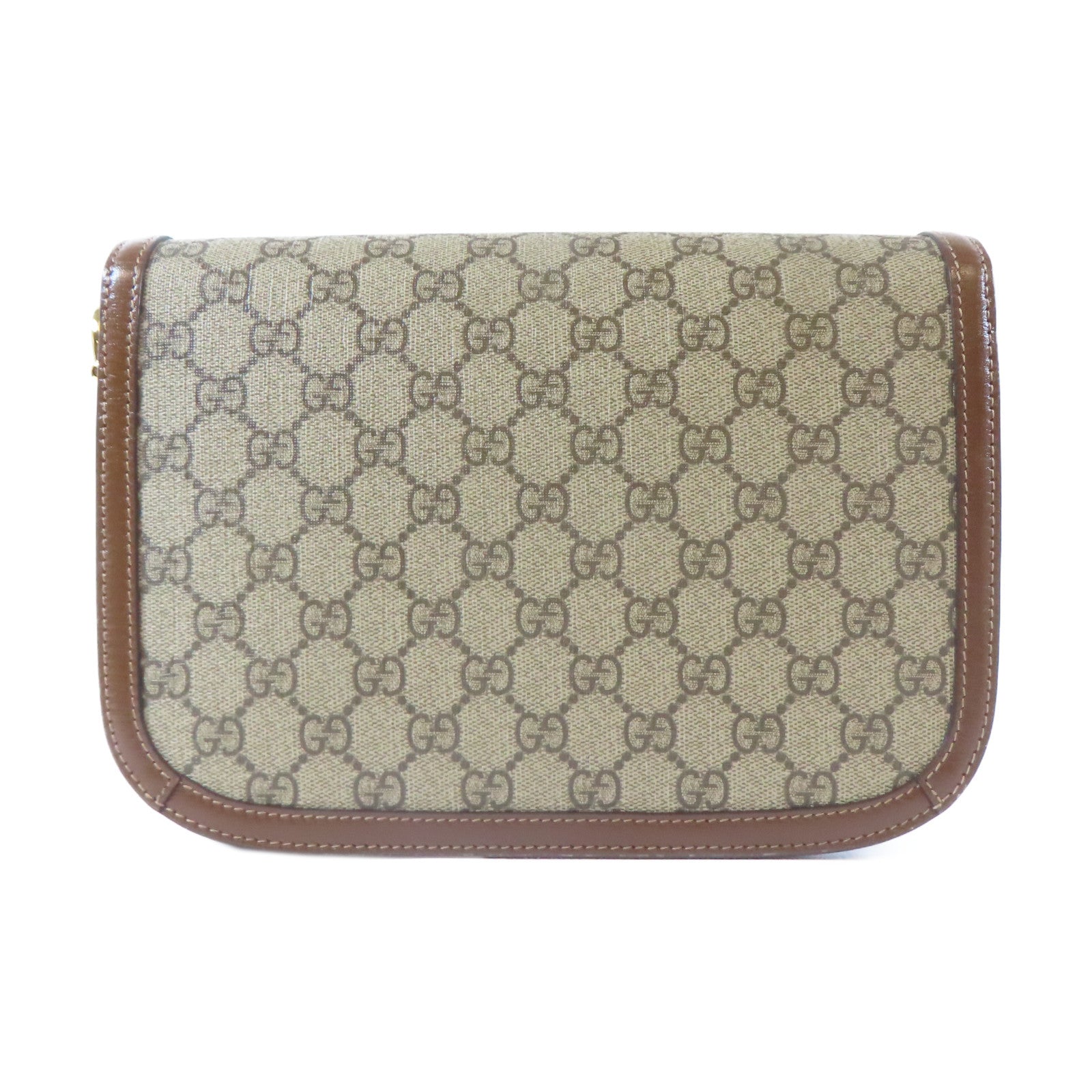 GUCCI 牛皮皮革Shoulder Bag金扣肩背袋啡色