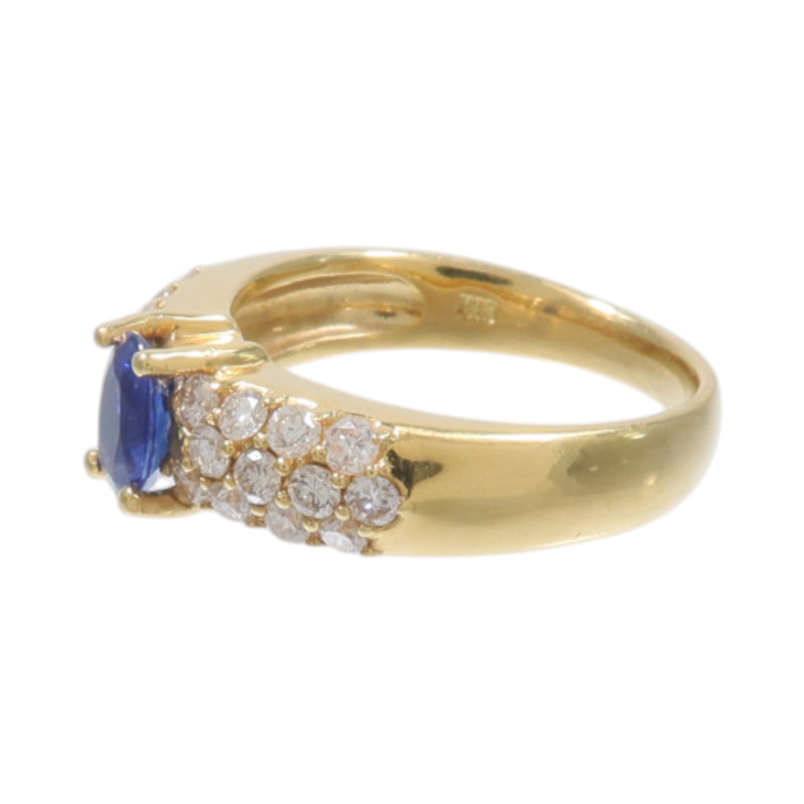 JEWELRY 18K黃金Sapphire Diamond Ring藍寶石/鑽石戒指