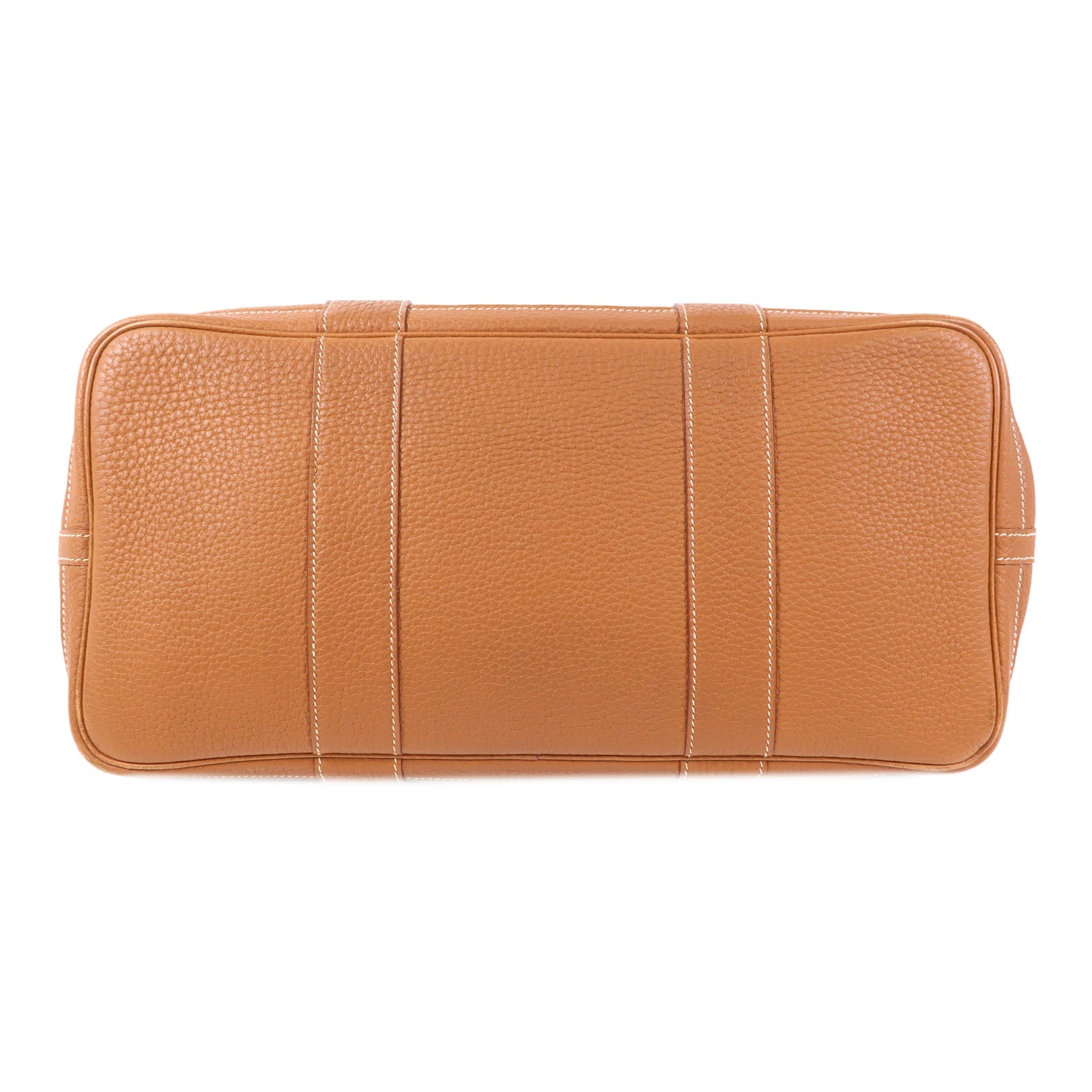 HERMES Negonda皮革Garden Party PM銀扣手挽袋Gold