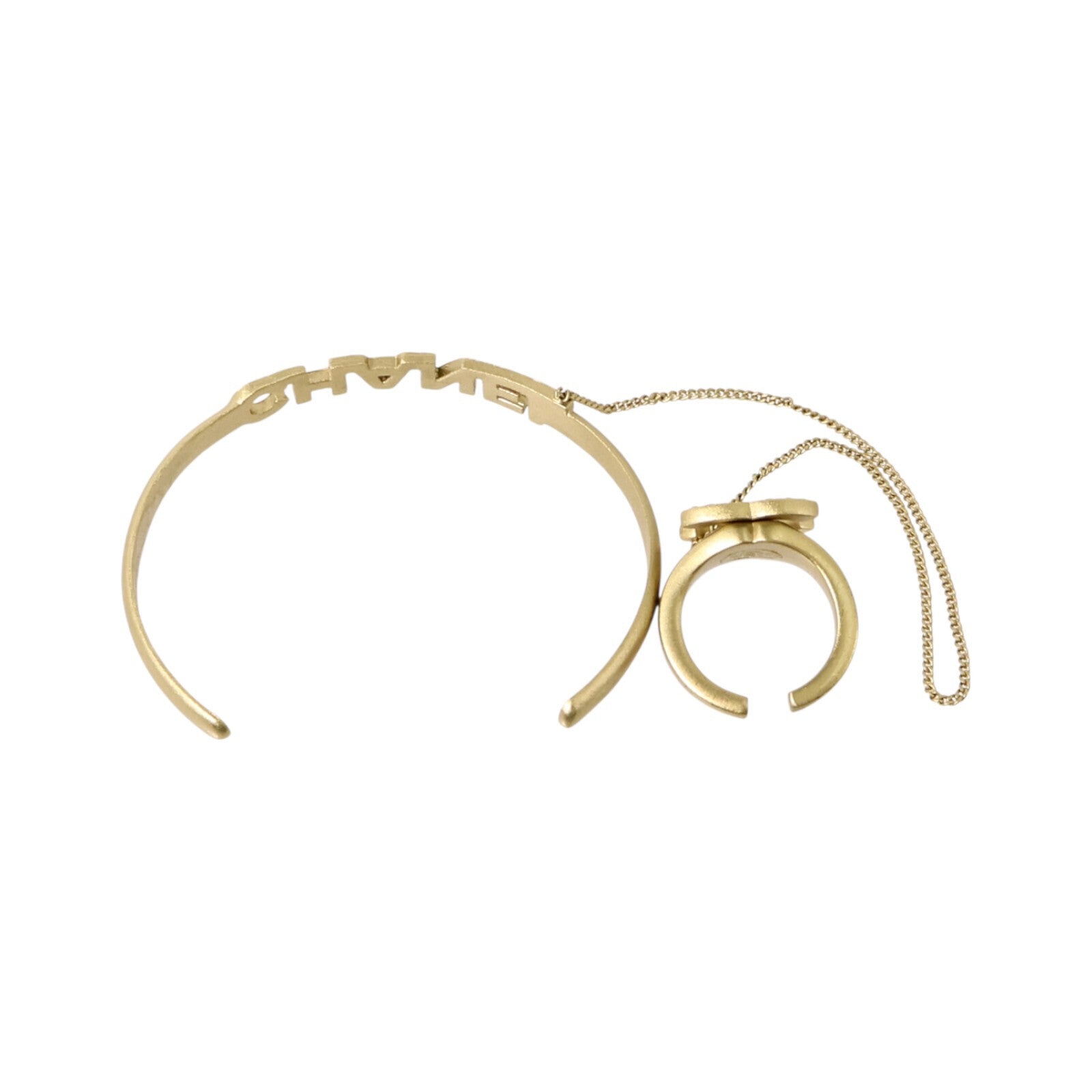 CHANEL 金属CC Chain Cuff Bracelet手鏈/戒指