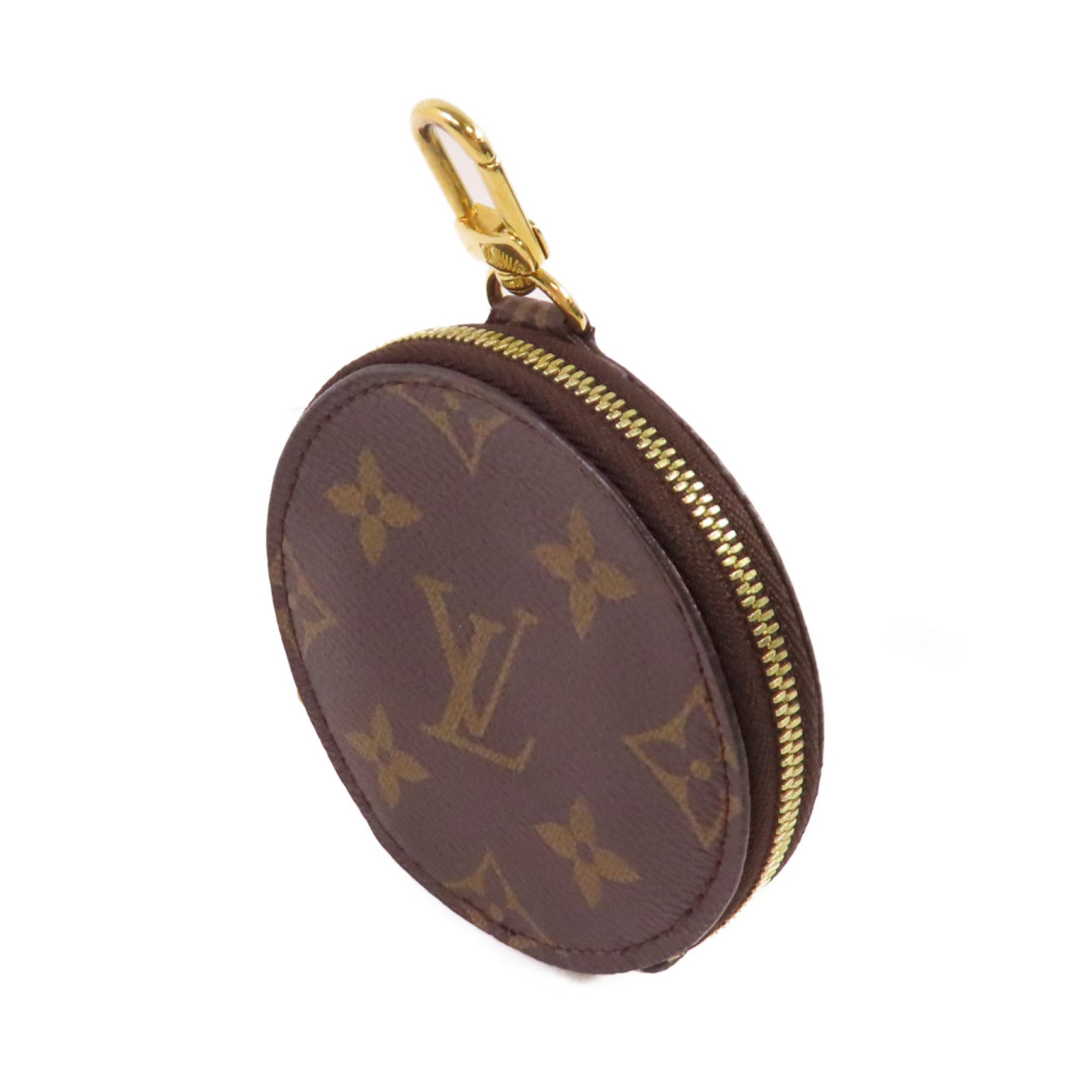 LOUIS VUITTON Monogram Coin Case金扣零錢包啡色