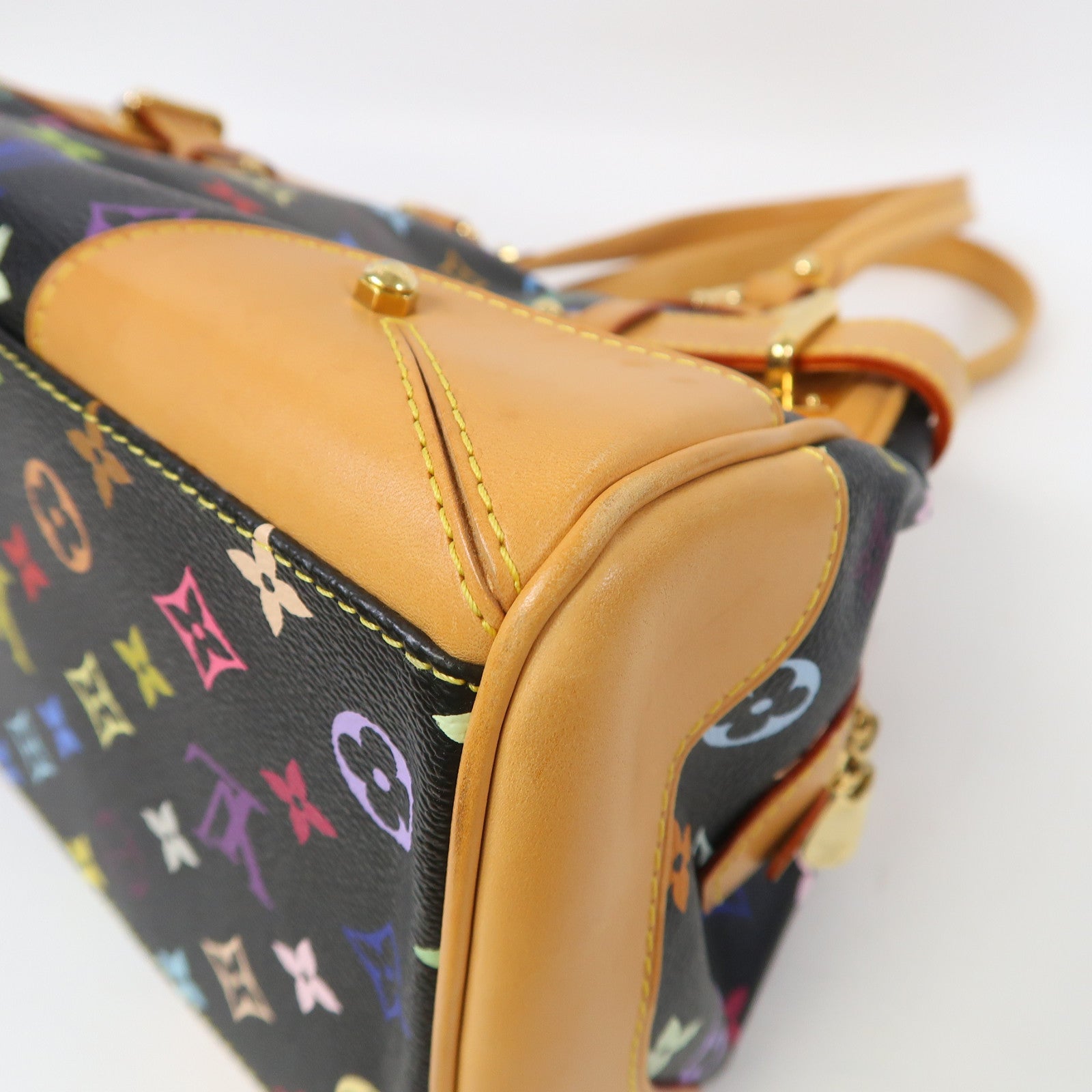 LOUIS VUITTON 【激減優惠】Monogram Multicolor Claudia金扣手挽袋黑色