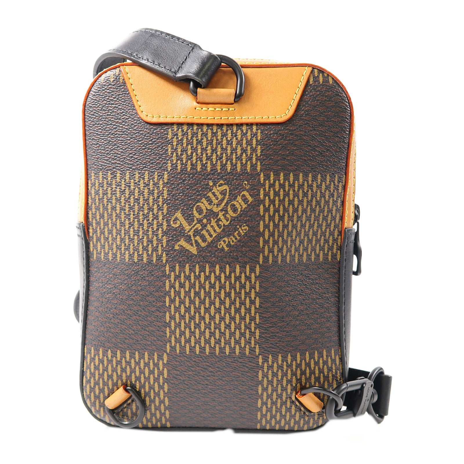 LOUIS VUITTON Giant Damier Ebene/Monogram Amazone Nigo肩背袋啡色