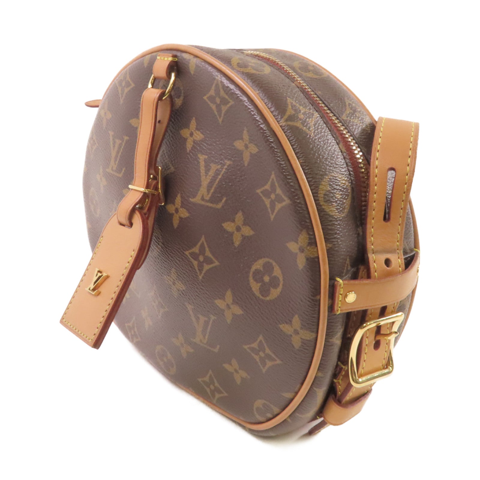 LOUIS VUITTON Monogram Boite Chapeau Souple MM Shoulder Bag金扣肩背袋啡色