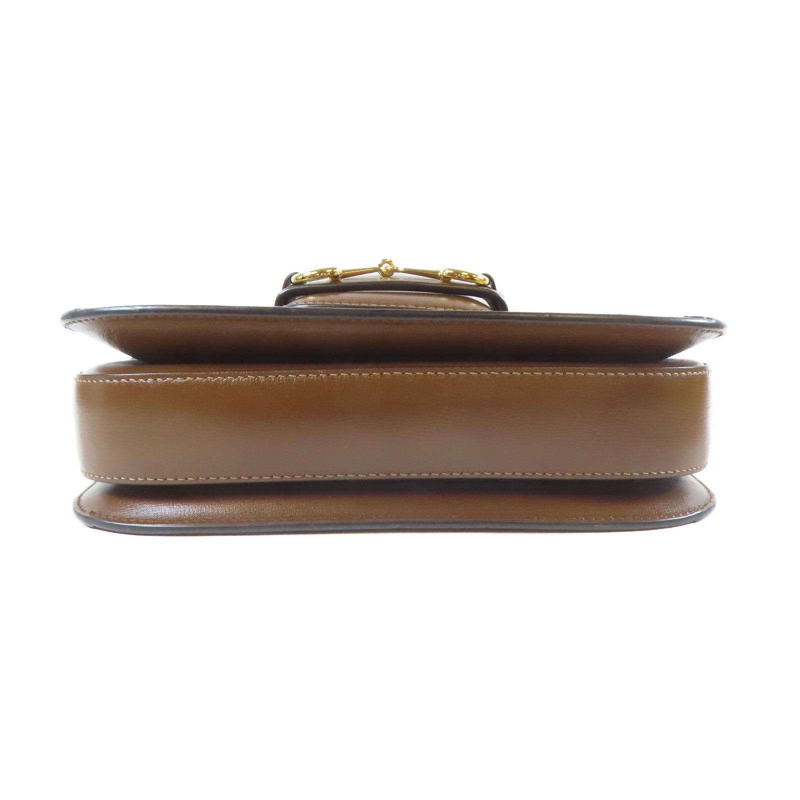 GUCCI 牛皮皮革Shoulder Bag金扣肩背袋啡色