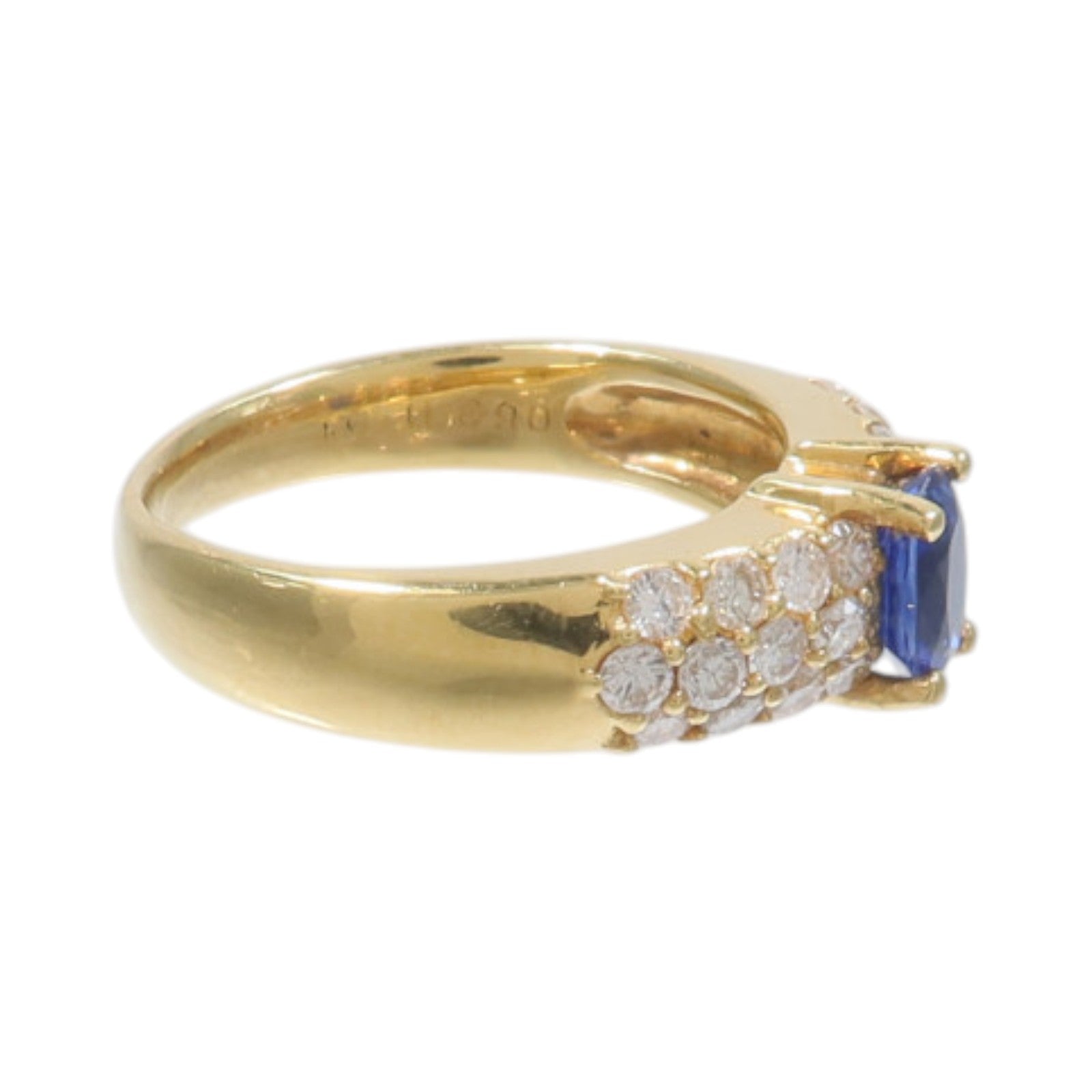 JEWELRY 18K黃金Sapphire Diamond Ring藍寶石/鑽石戒指