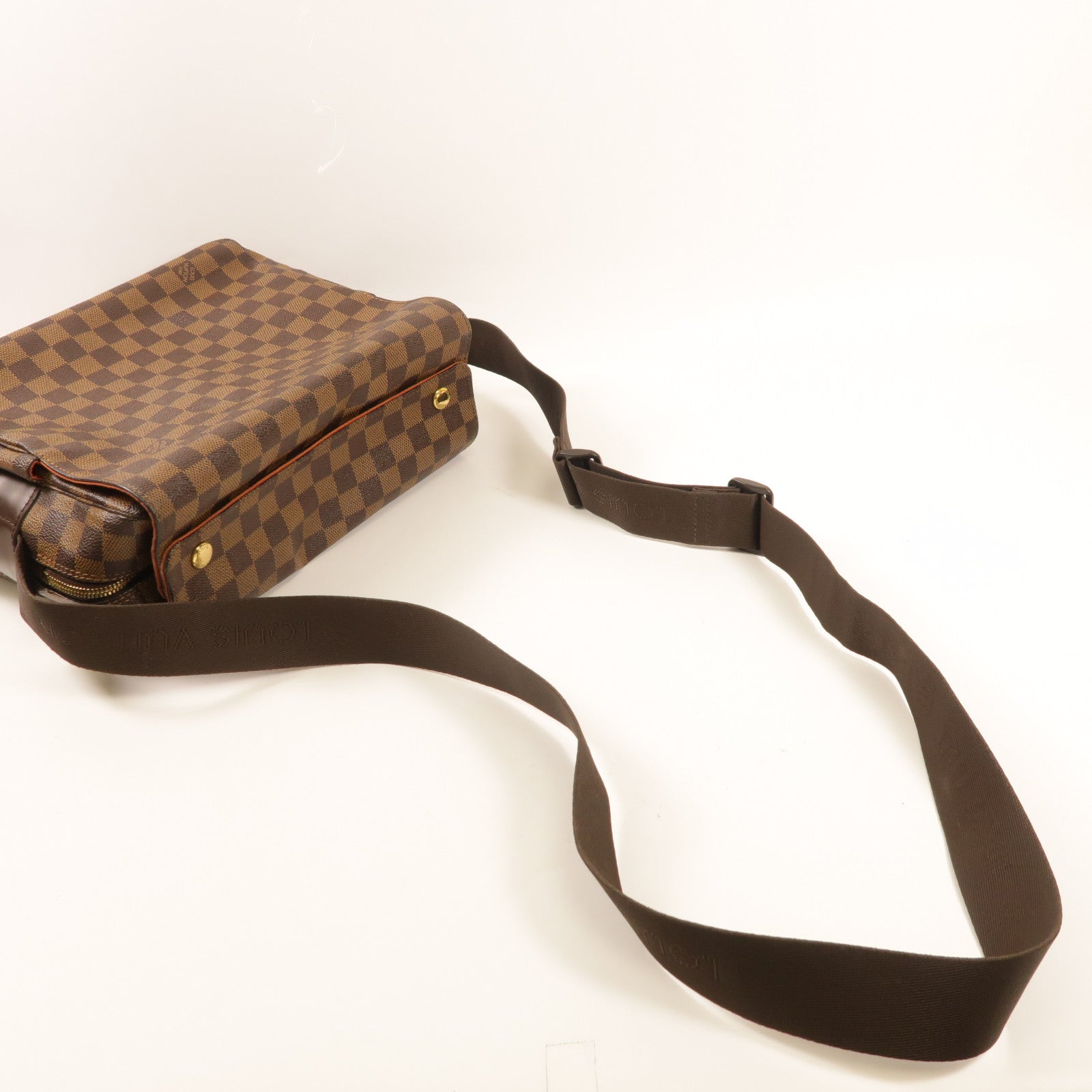 LOUIS VUITTON Damier Naviglio金扣肩背袋