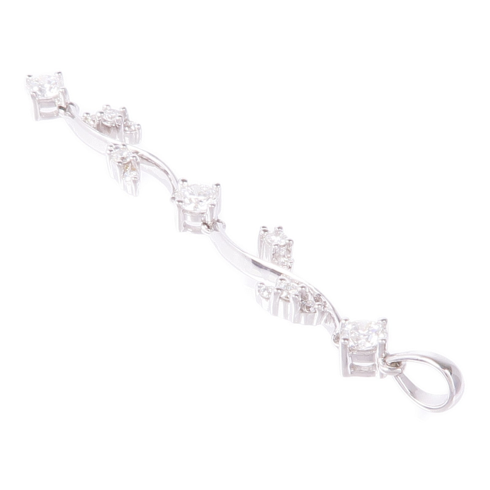 JEWELRY 18K白金Diamond Pendant Top鑽石吊墜