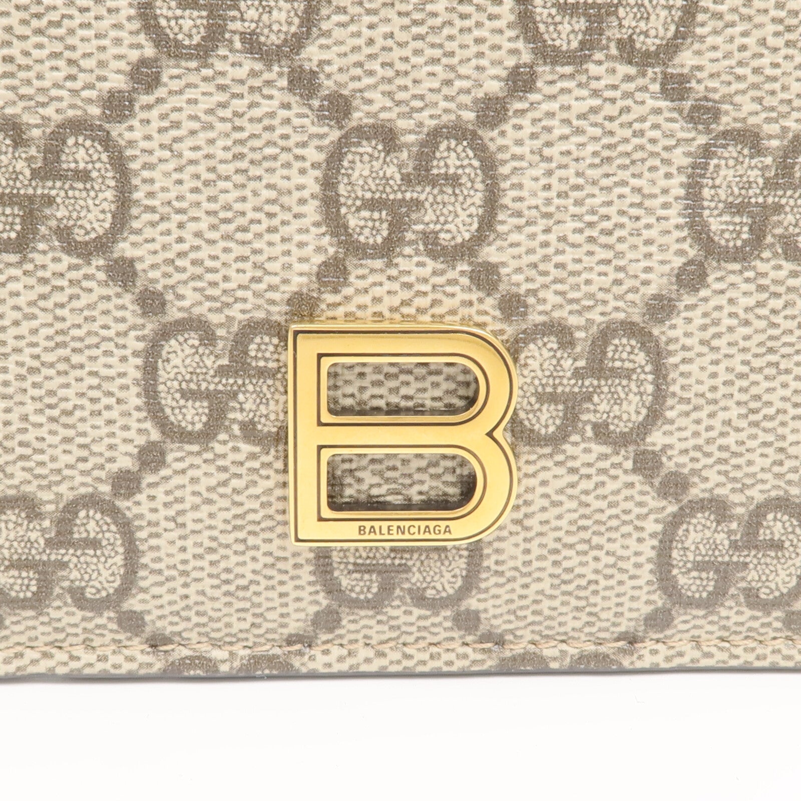 GUCCI 塗層帆布Gucci x Balenciaga Card Case金扣卡片套