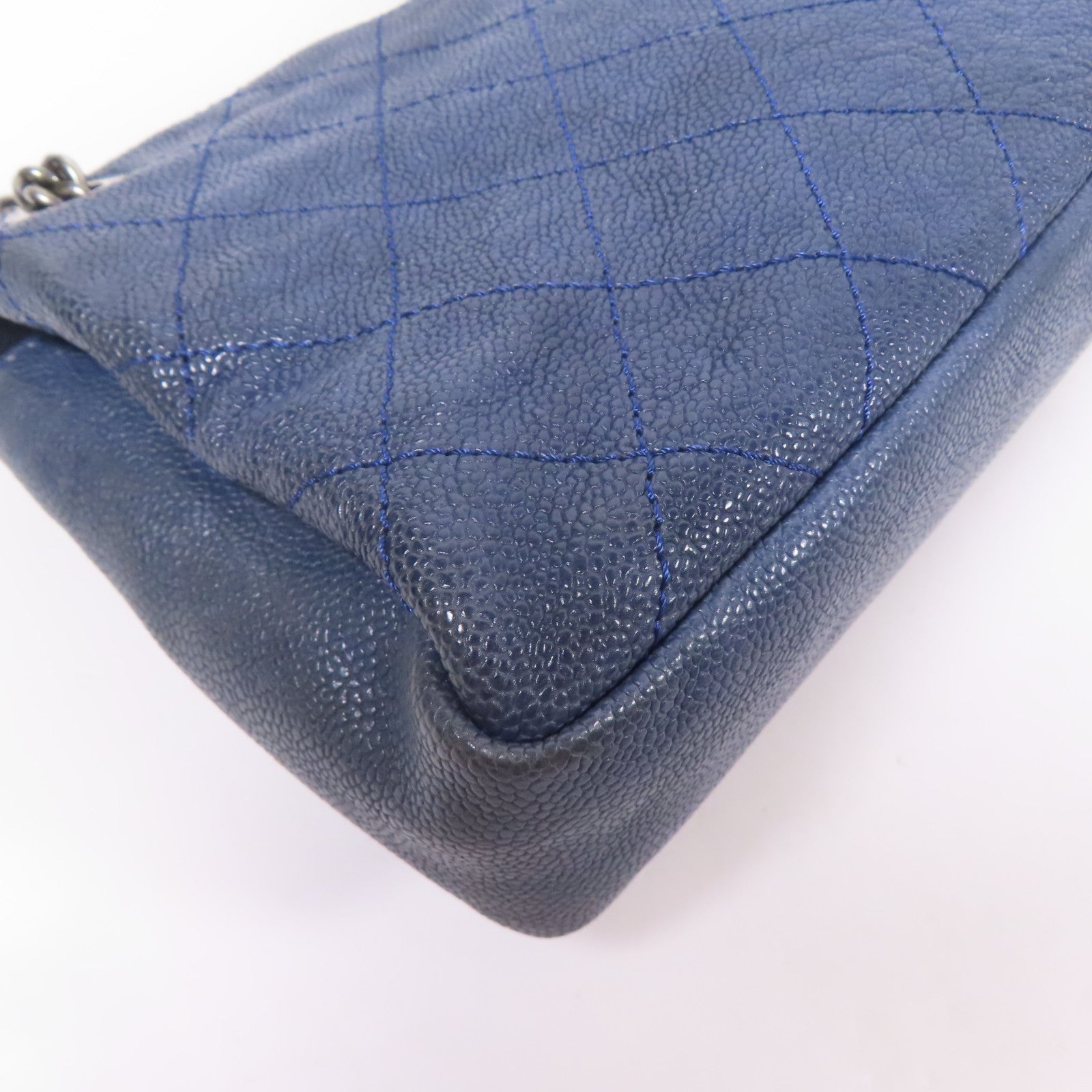 CHANEL 牛皮皮革Shoulder Bag銀扣鏈帶肩背袋