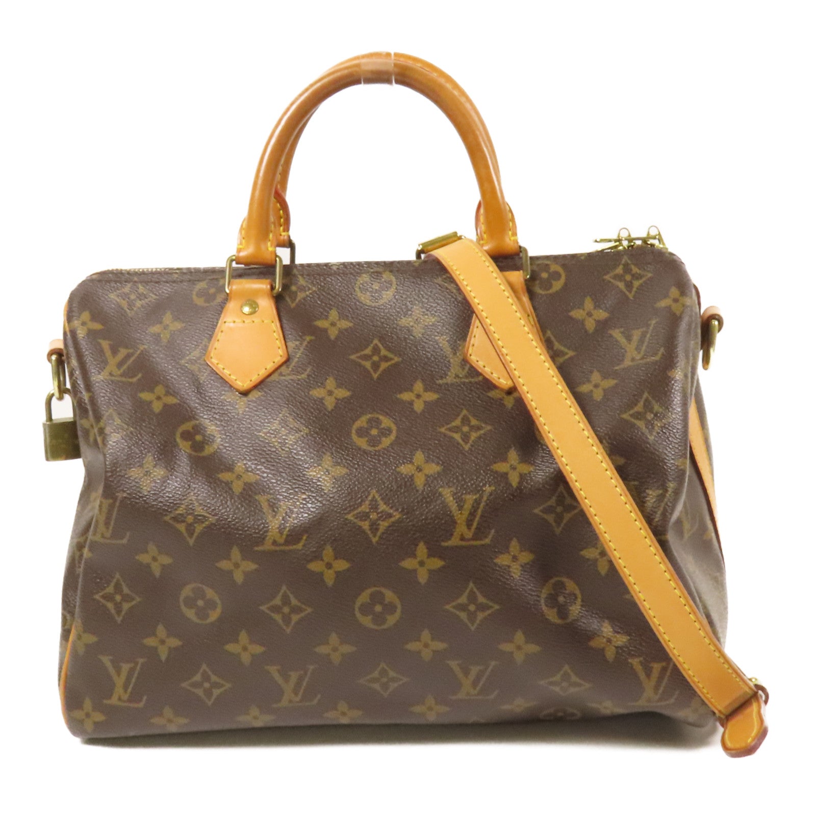 LOUIS VUITTON Monogram Speedy Bandouliere 30金扣手挽肩背兩用袋