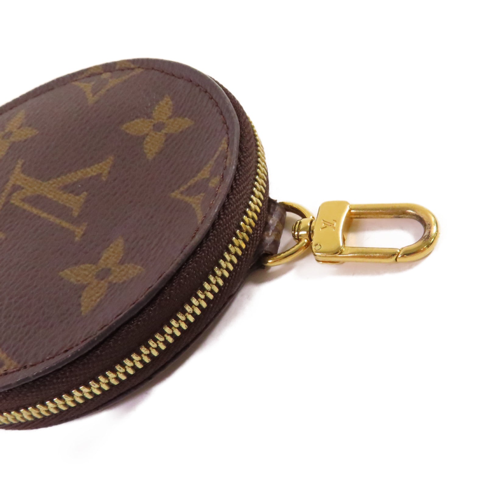 LOUIS VUITTON Monogram Coin Case金扣零錢包啡色