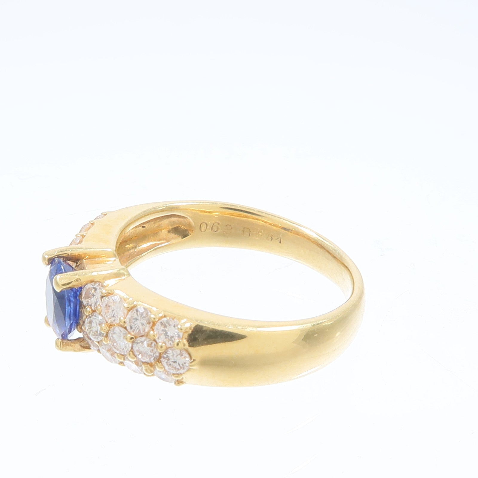 JEWELRY 18K黃金Sapphire Diamond Ring藍寶石/鑽石戒指