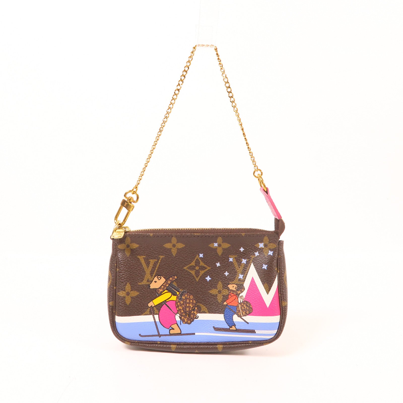LOUIS VUITTON Monogram Pochette Accessories金扣手挽袋