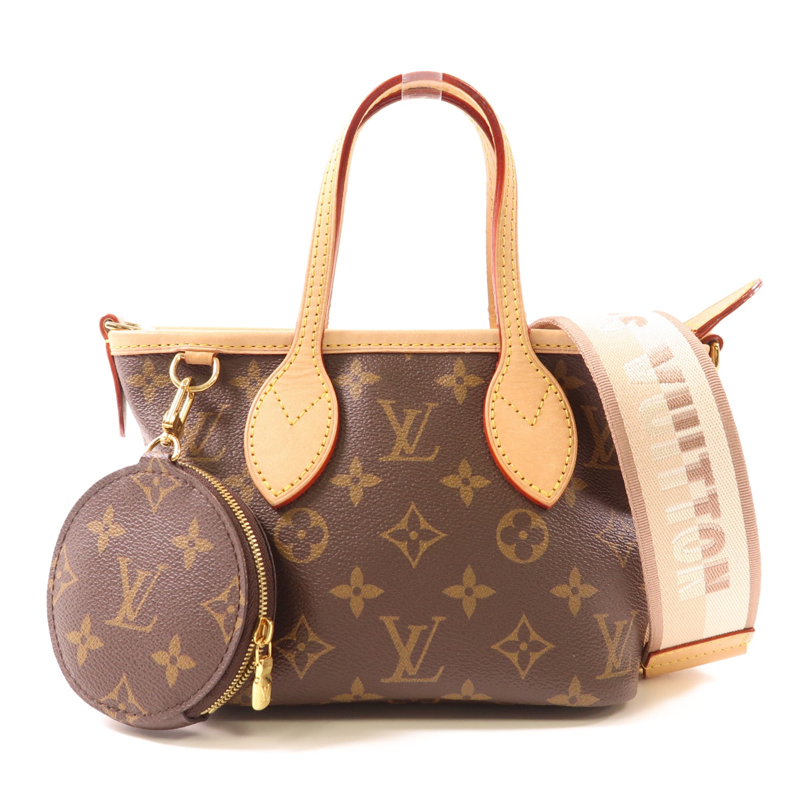 LOUIS VUITTON Monogram Neverfull BB金扣手挽肩背兩用袋