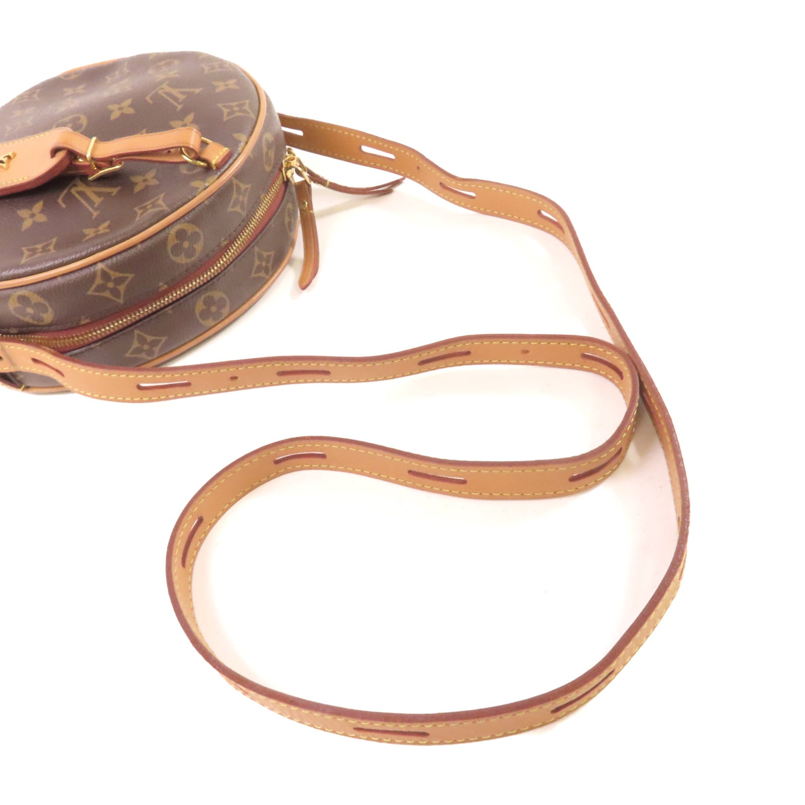 LOUIS VUITTON Monogram Boite Chapeau Souple MM Shoulder Bag金扣肩背袋啡色