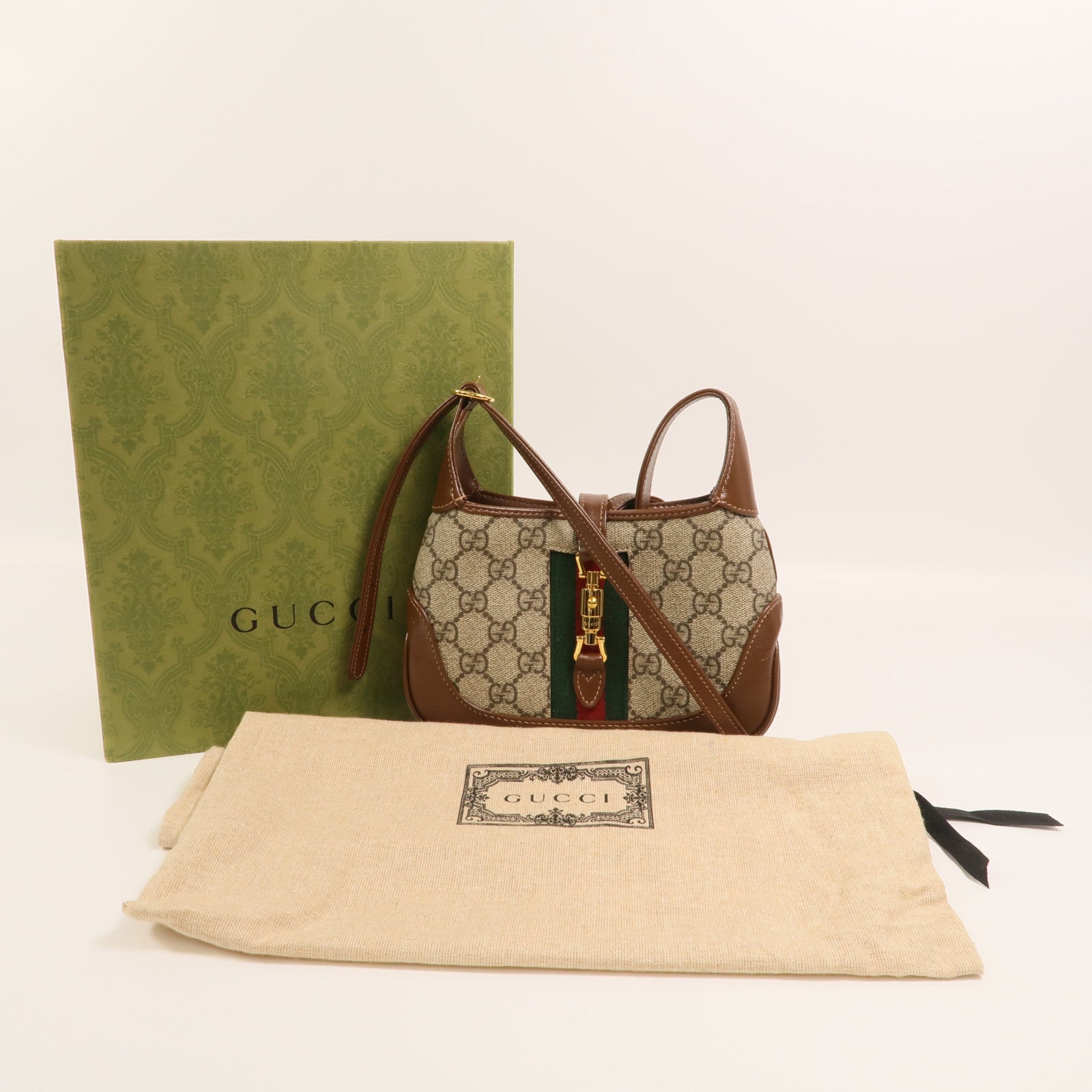 GUCCI 塗層帆布Mini Jackie 1961肩背袋