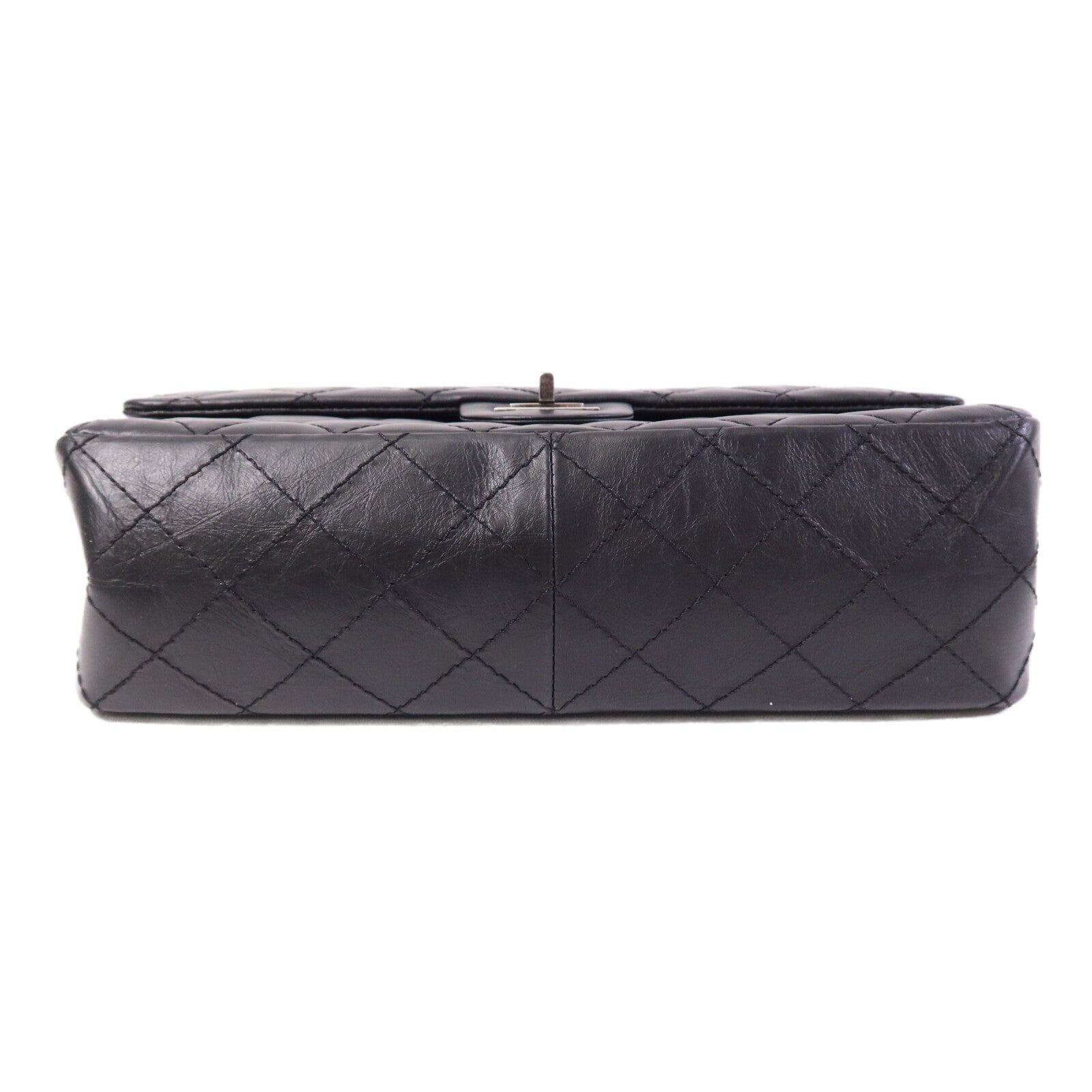 CHANEL 牛皮皮革2.55 Large銀扣鏈帶肩背袋