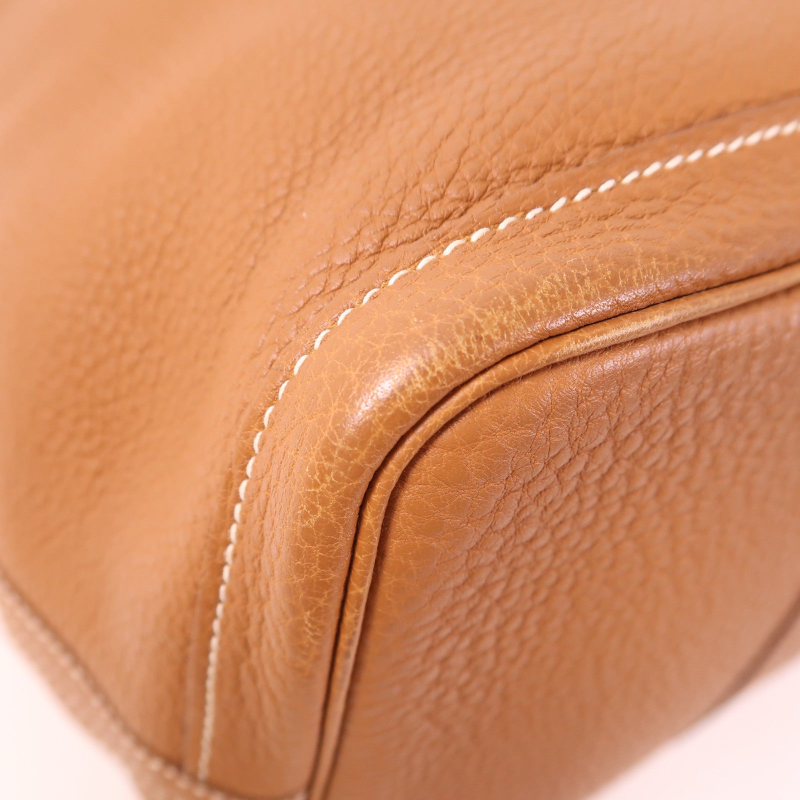 HERMES Negonda皮革Garden Party PM銀扣手挽袋Gold