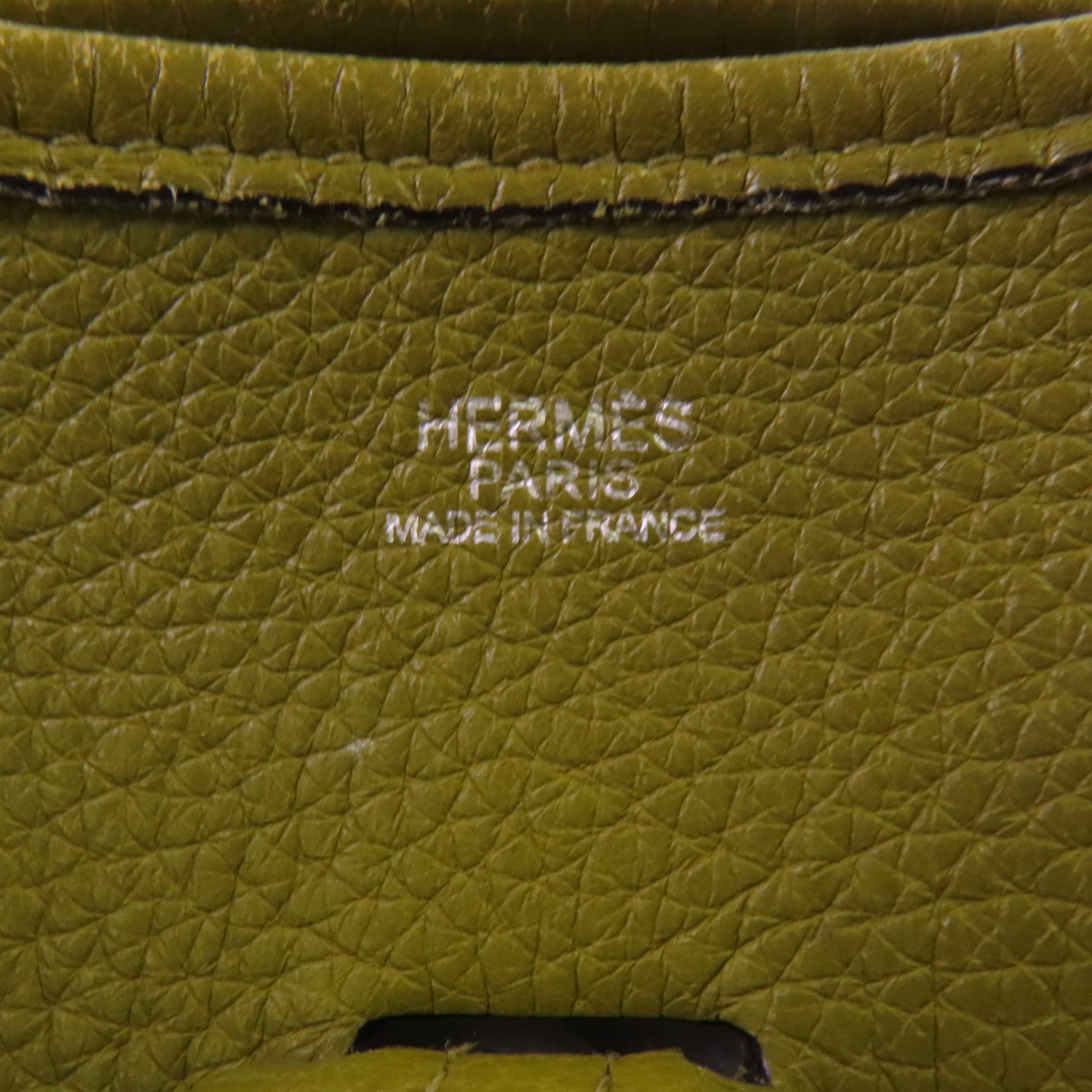 HERMES Clemence皮革Evelyne PM銀扣肩背袋