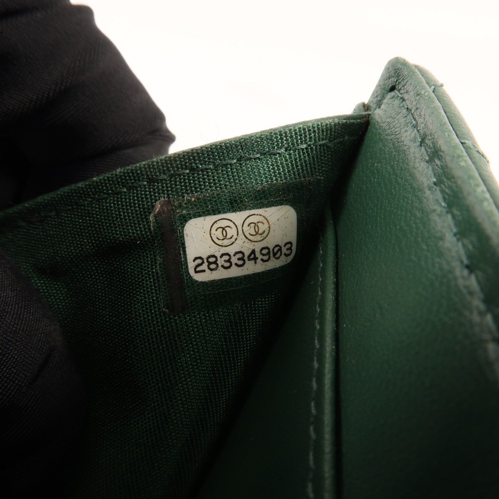 CHANEL 羊皮皮革Boy Chanel Three-fold Wallet金扣錢包