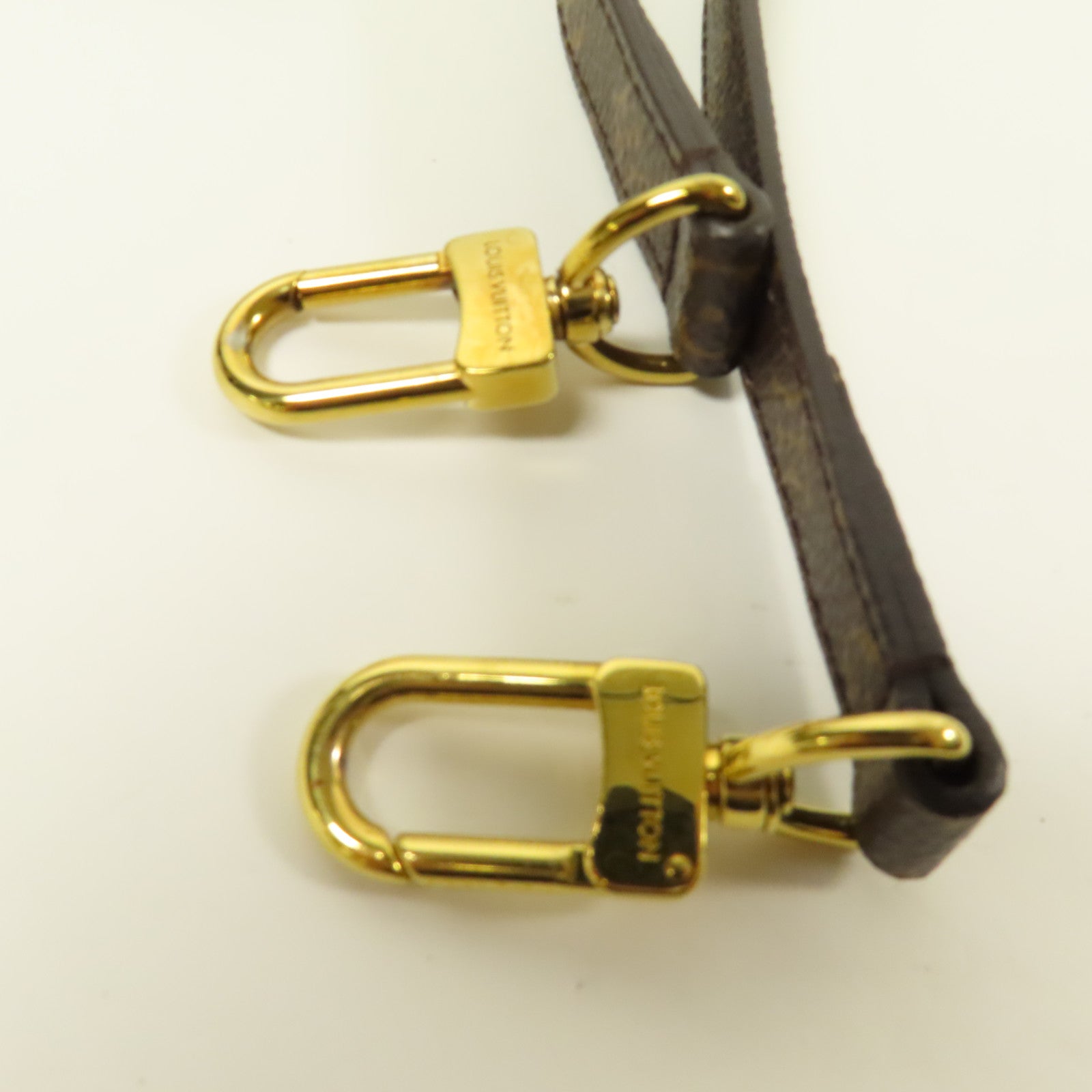 LOUIS VUITTON 【激減優惠】Monogram Sac Plat BB金扣手挽肩背兩用袋棕色
