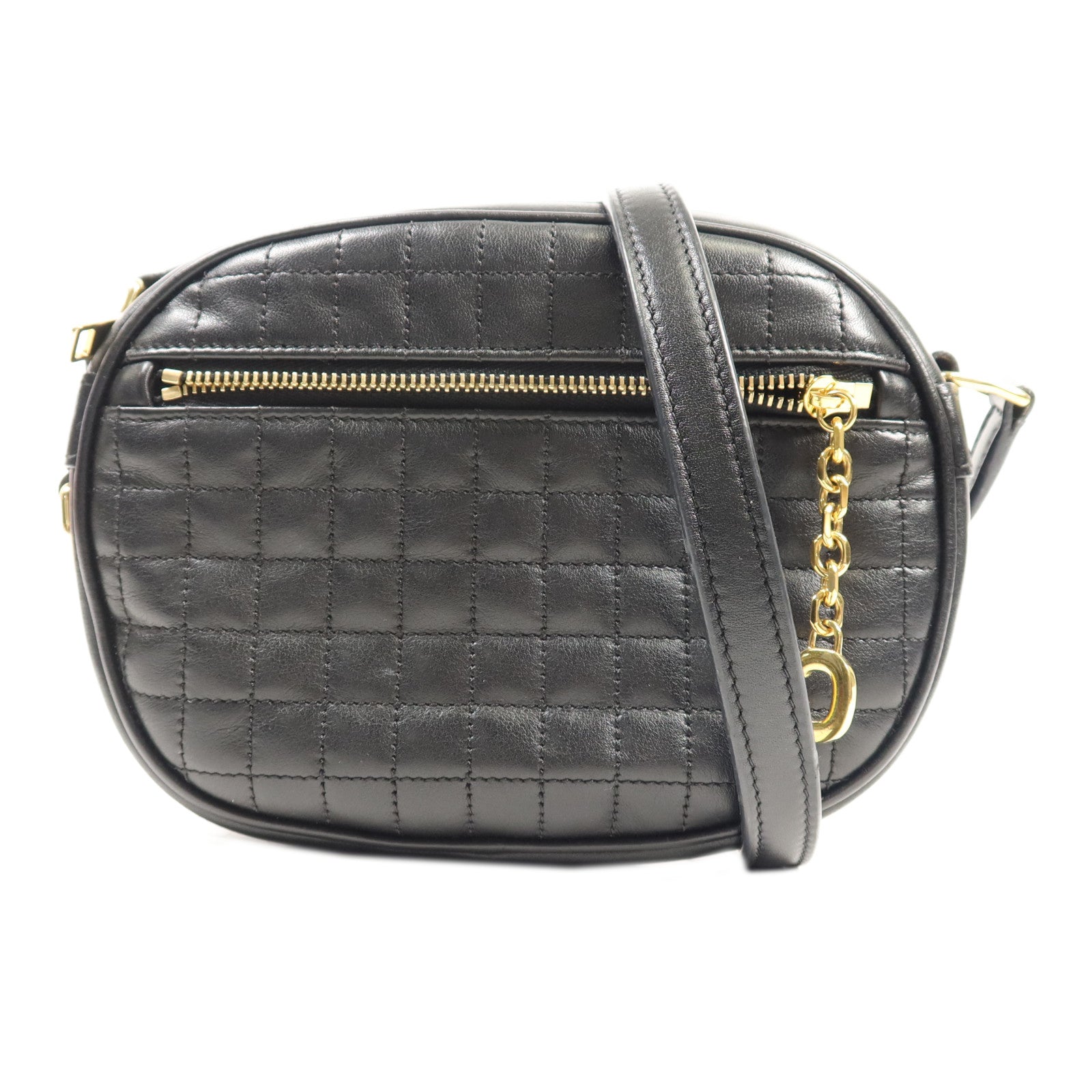 CELINE 牛皮皮革Shoulder Bag金扣肩背袋