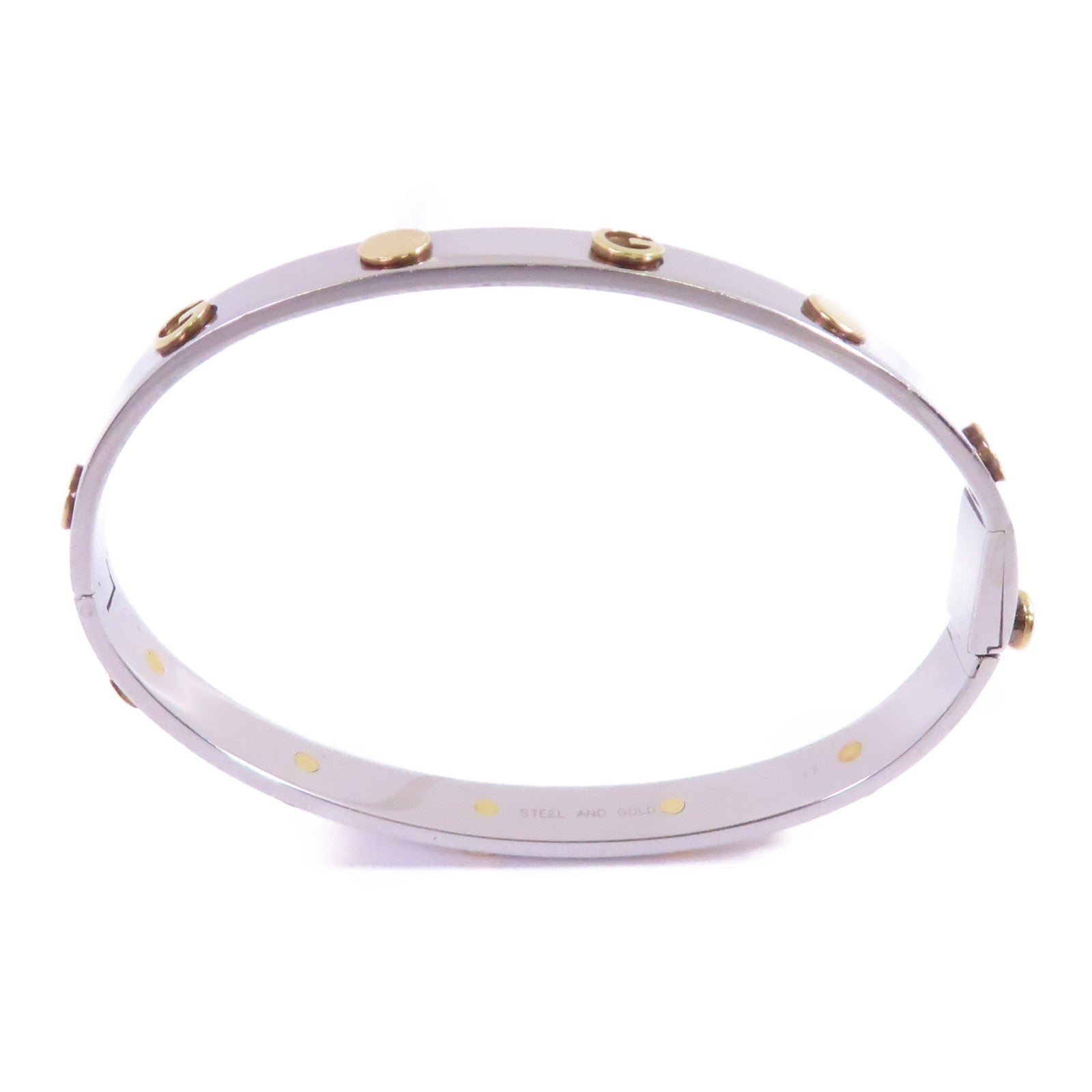GUCCI 不鏽鋼/黃金Bangle手鐲GUCCI#17