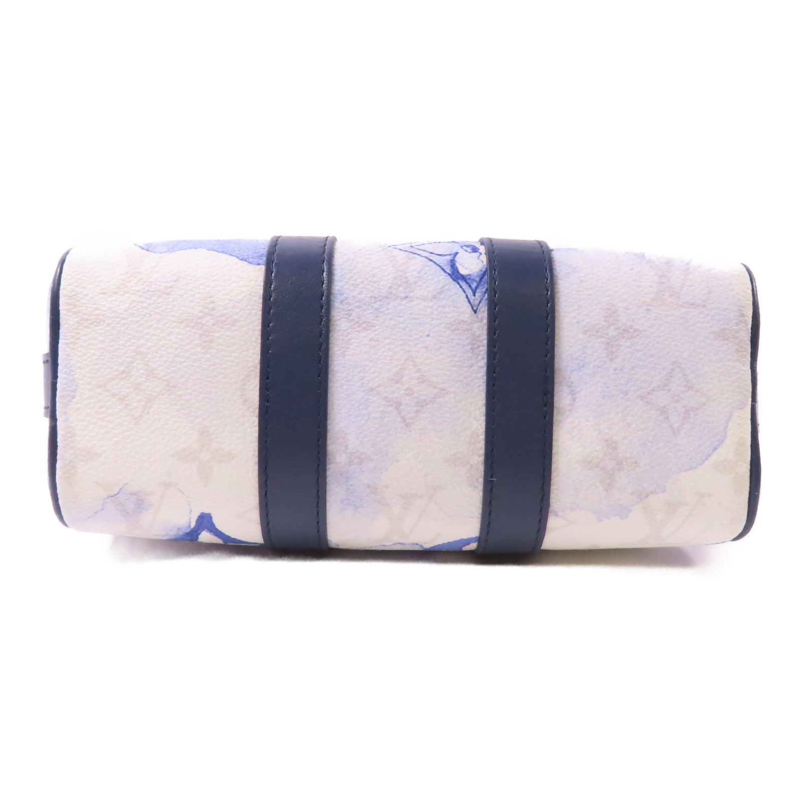 LOUIS VUITTON Watercolor Monogram Keepall XS銀扣手挽肩背兩用袋白色/藍色