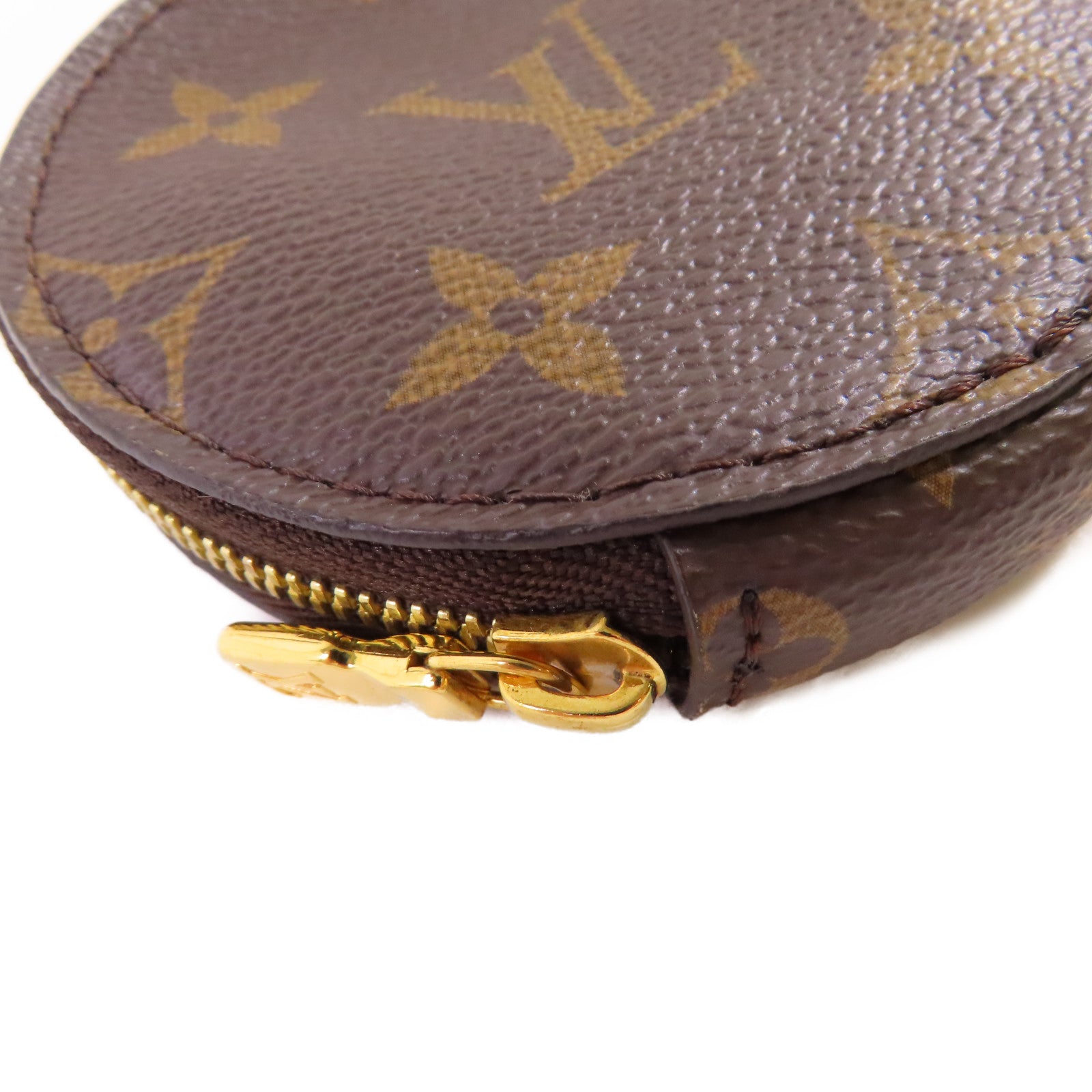 LOUIS VUITTON Monogram Coin Case金扣零錢包啡色
