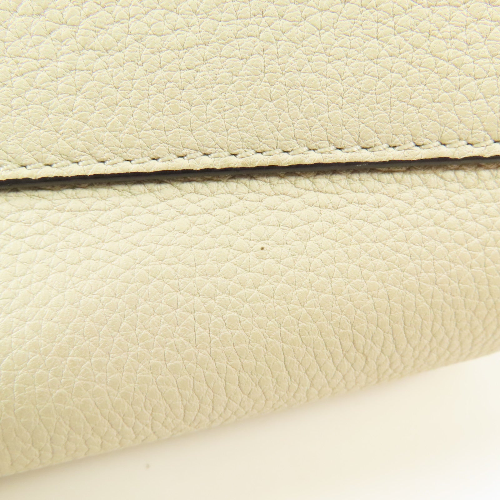 LOEWE SHW Hammock 2way Shoulder Hand Bag Calfskin Leather White