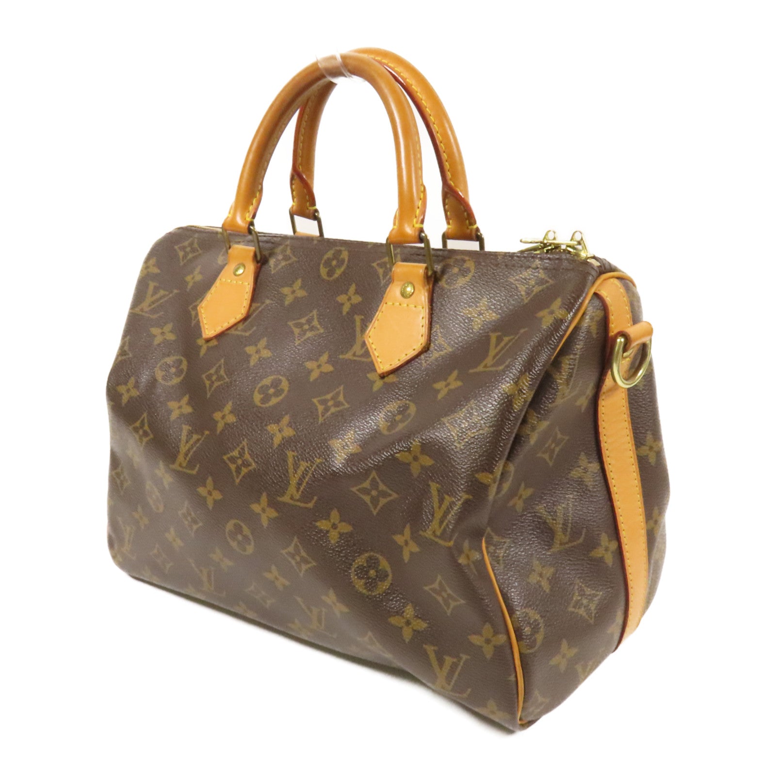 LOUIS VUITTON Monogram Speedy Bandouliere 30金扣手挽肩背兩用袋