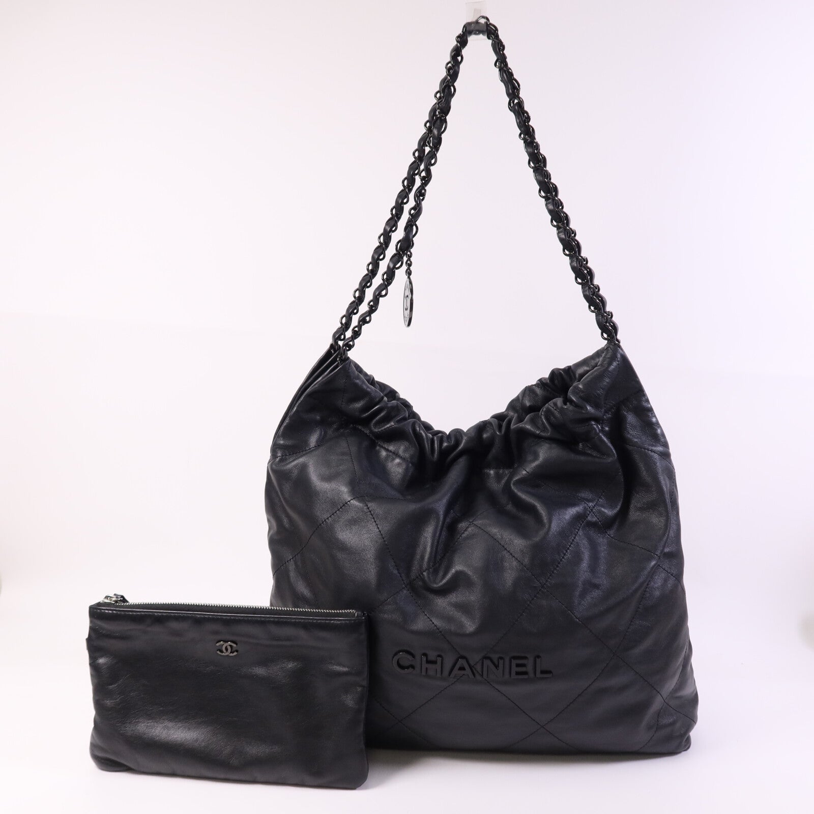CHANEL 羊皮皮革Chanel 22鏈帶肩背袋