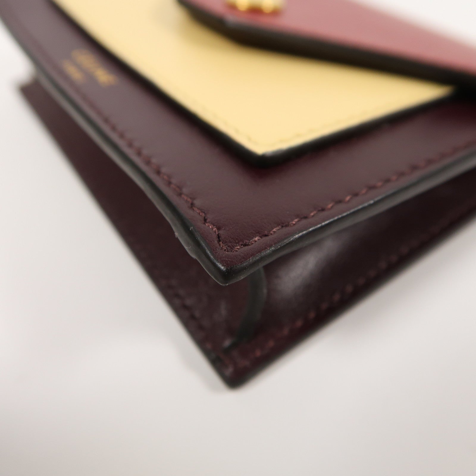 CELINE 牛皮皮革Card Case金扣卡片套紅色/黃色/啡色
