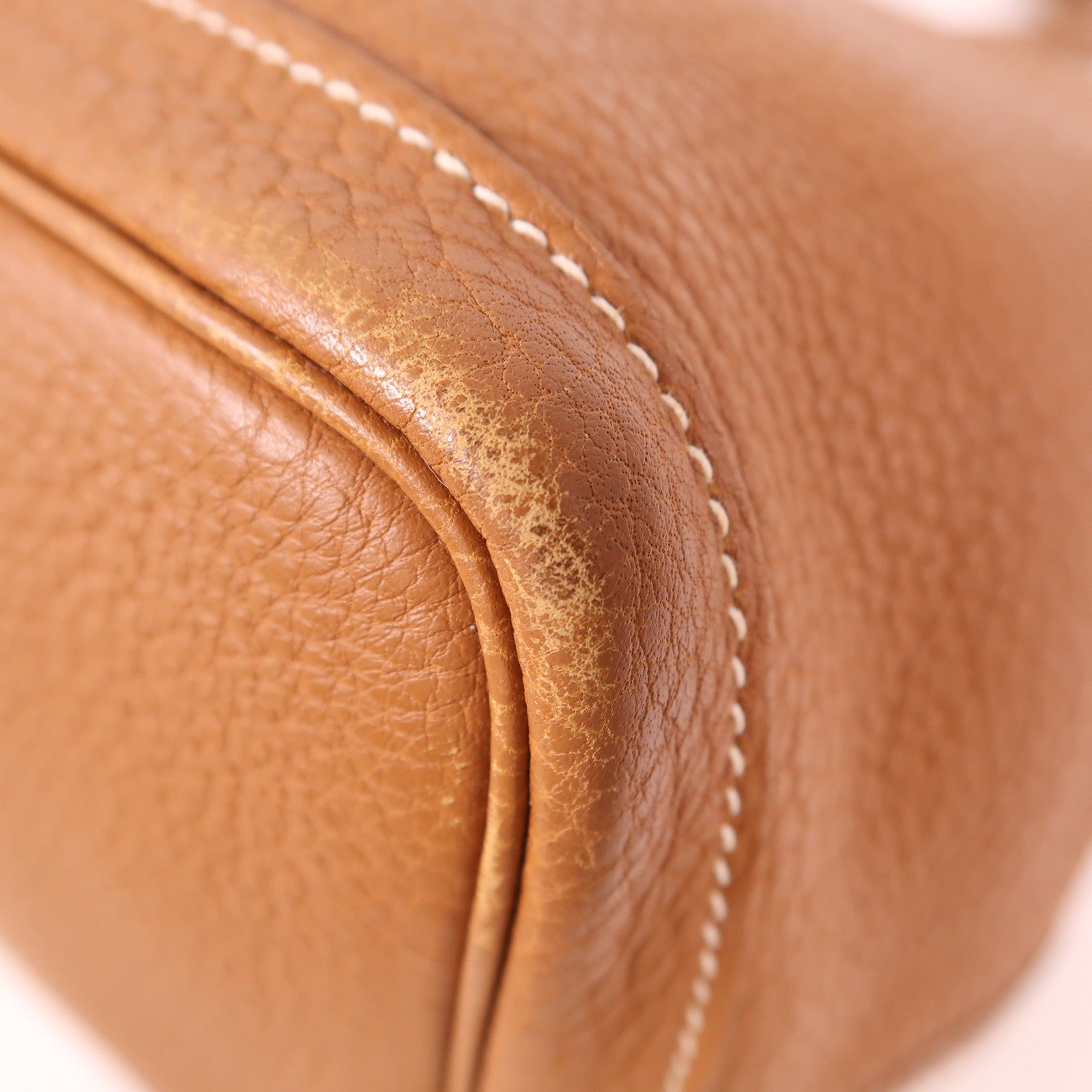 HERMES Negonda皮革Garden Party PM銀扣手挽袋Gold