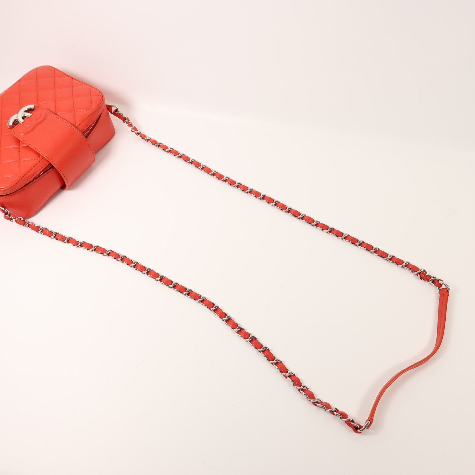 CHANEL 【激減優惠】羊皮皮革Chain Shoulder銀扣鏈帶肩背袋
