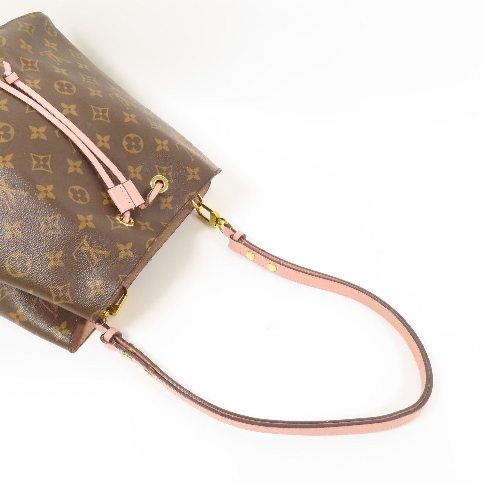 LOUIS VUITTON LV GHW Neo Noe 2way Shoulder Bag M44022 Monogram Brown Pink