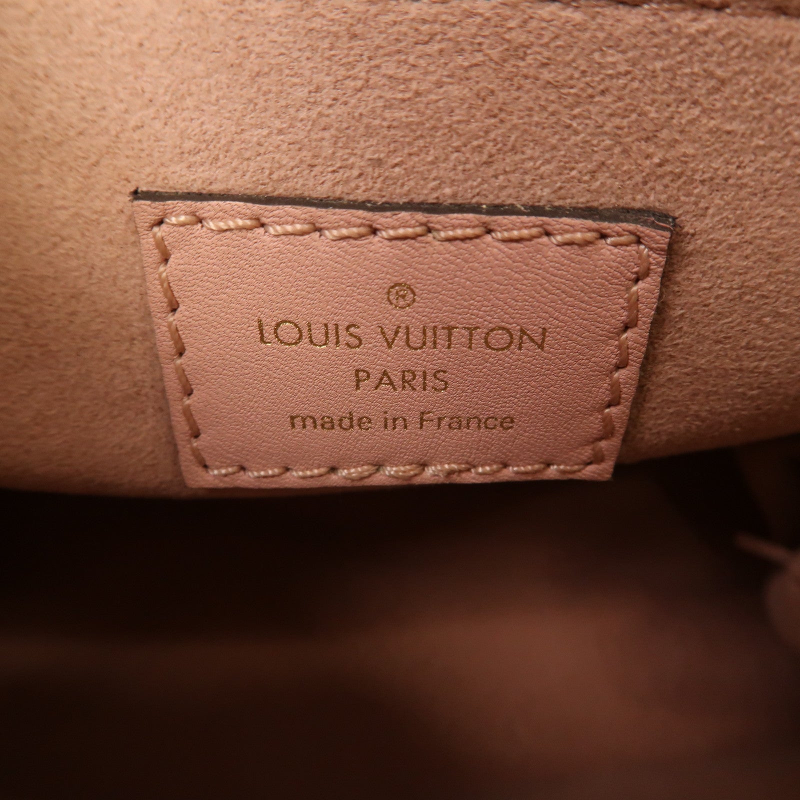 LOUIS VUITTON Monogram/牛皮皮革Locky BB金扣手挽肩背兩用袋玫瑰粉紅色/啡色